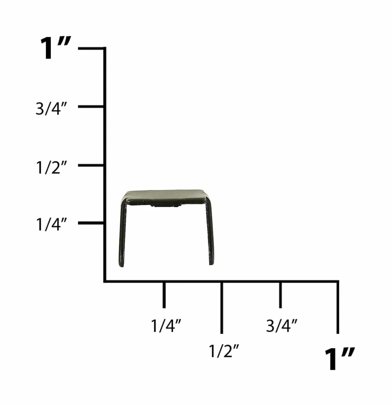#10 Black, 2-Prong Bottom Stop, Zinc Alloy-PK10 - Image 3