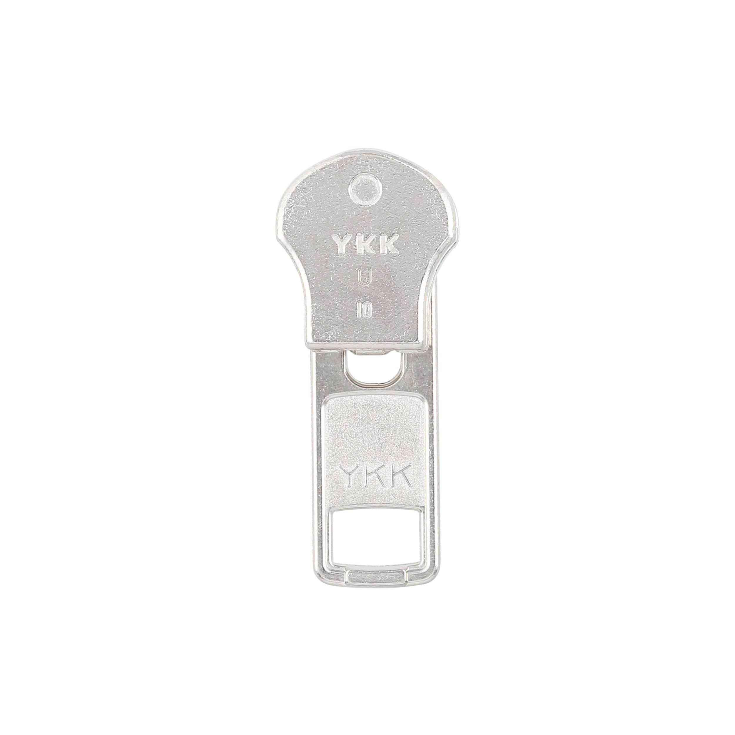 #10 Nickel, Metal, YKK Auto Lock Slider, Zinc Alloy - Image 3