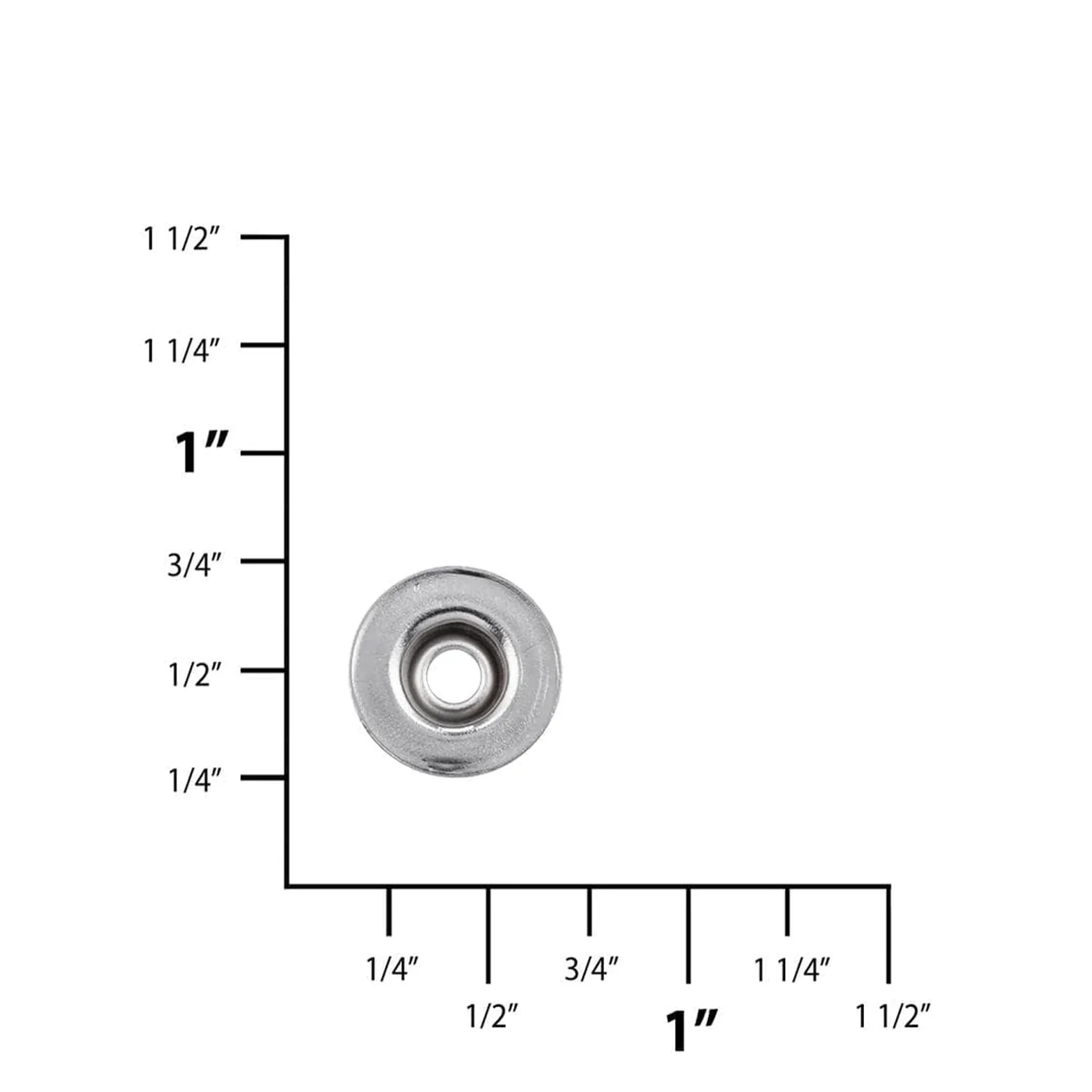 DOT® Baby Durable™ Line 20 Nickel Stud, Solid Brass - Image 2