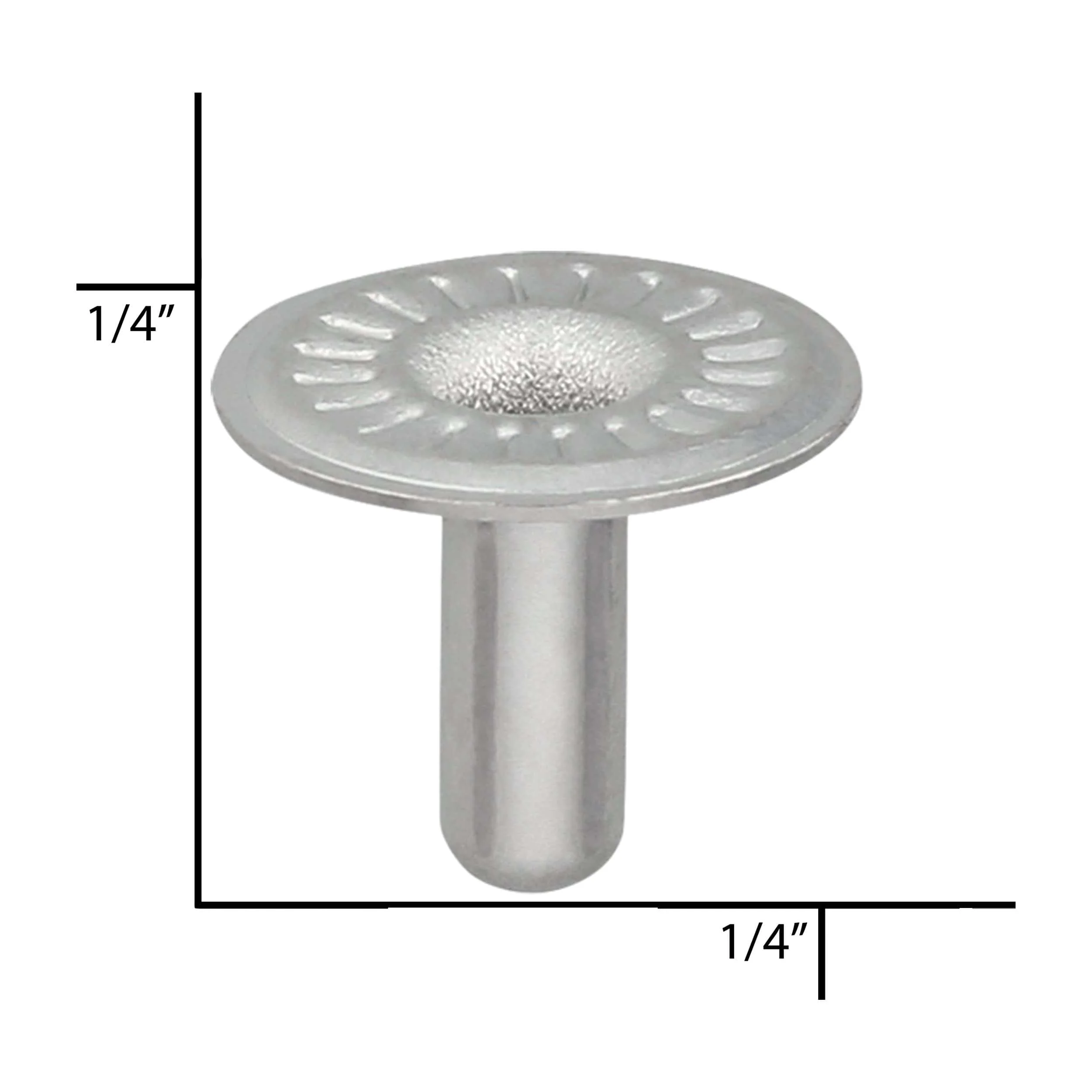 Line 2, Silver (Nickel-Free), 1/4" Post, Solid Brass - Image 3