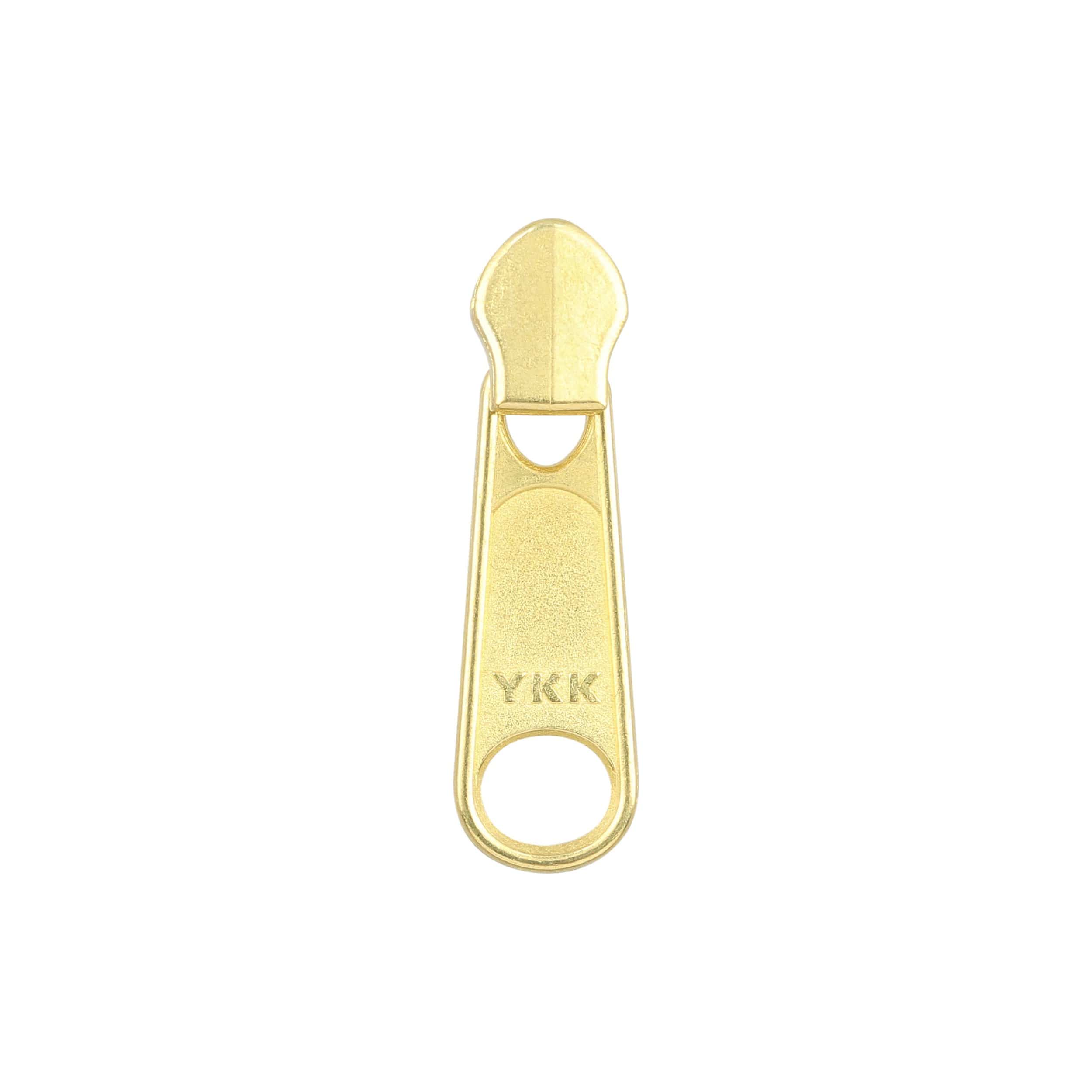 #4.5 Brass, Coil, YKK Long Tab Semi-Swivel Slider, Zinc Alloy - Image 2