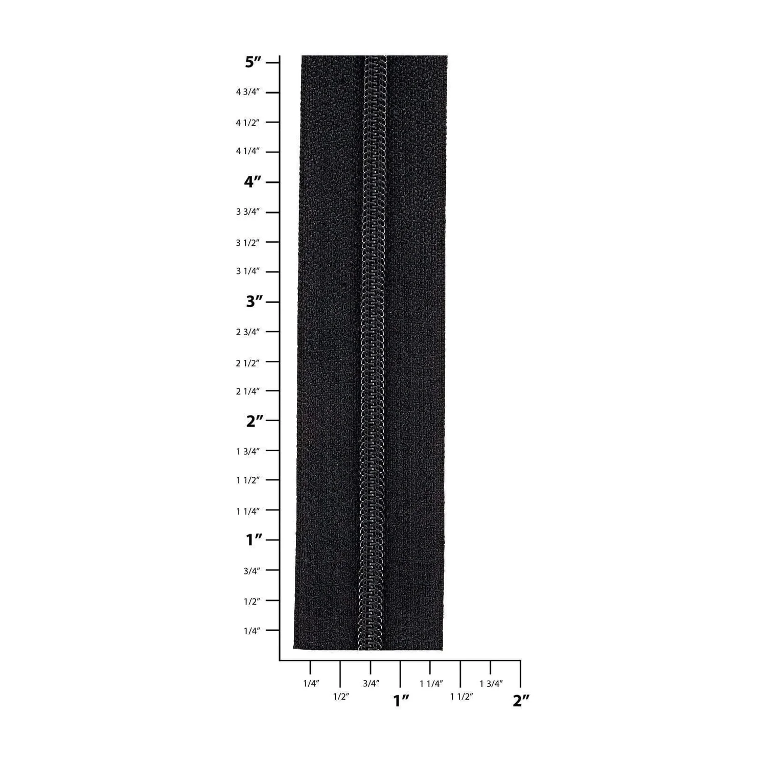 #4.5 Black, YKK Coil Zipper Tape, Nylon - Image 2