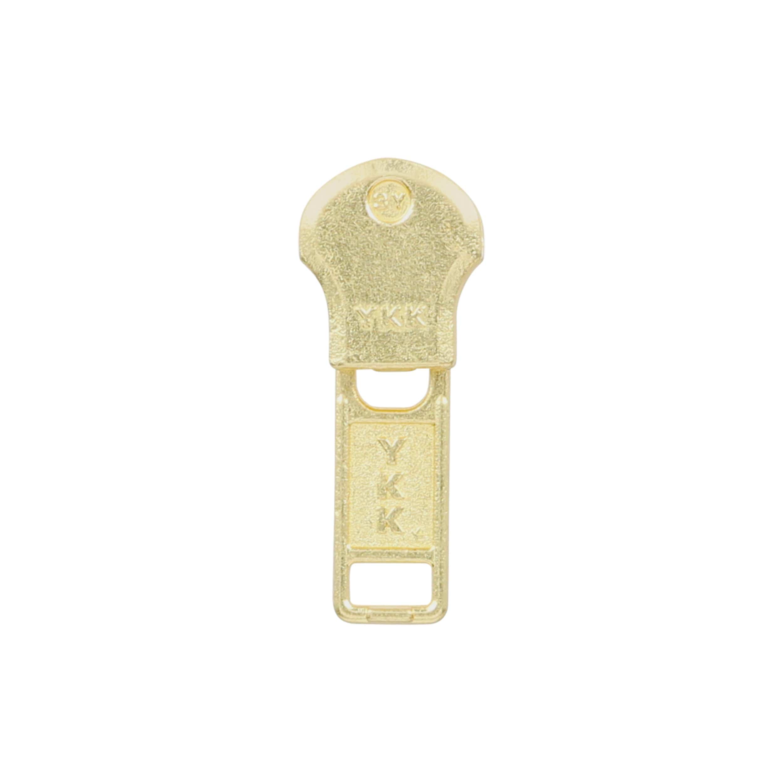 #4 Brass, Metal, YKK Auto Lock Slider, Zinc Alloy - Image 3