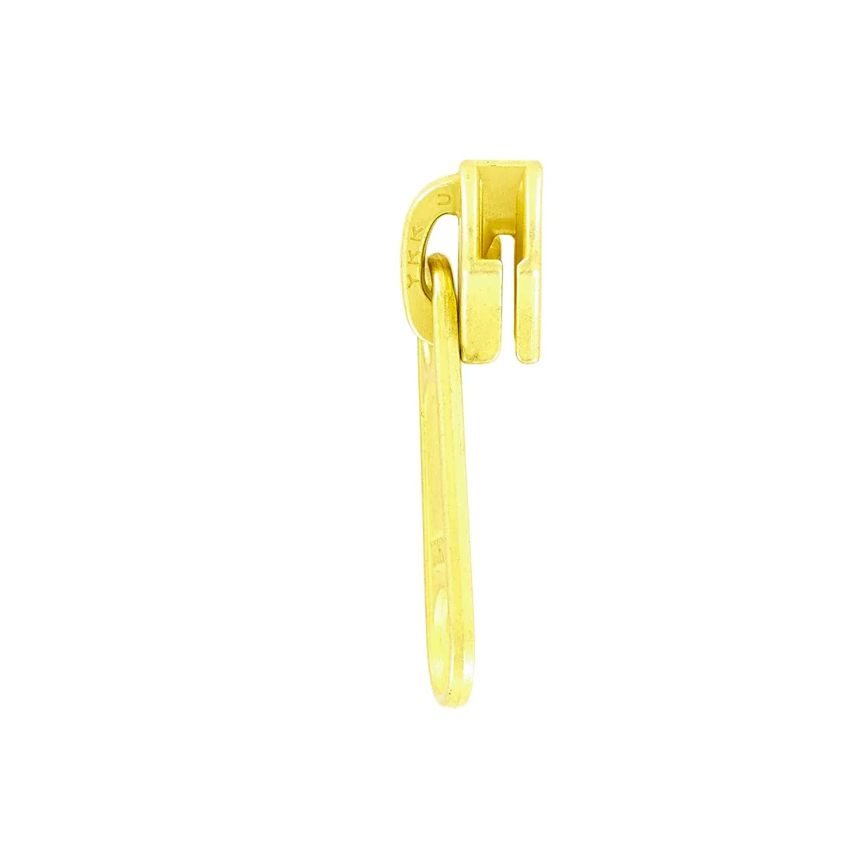 #5 Brass, Coil, YKK Long Tab Semi-Swivel Zipper Slider, Zinc Alloy - Image 3