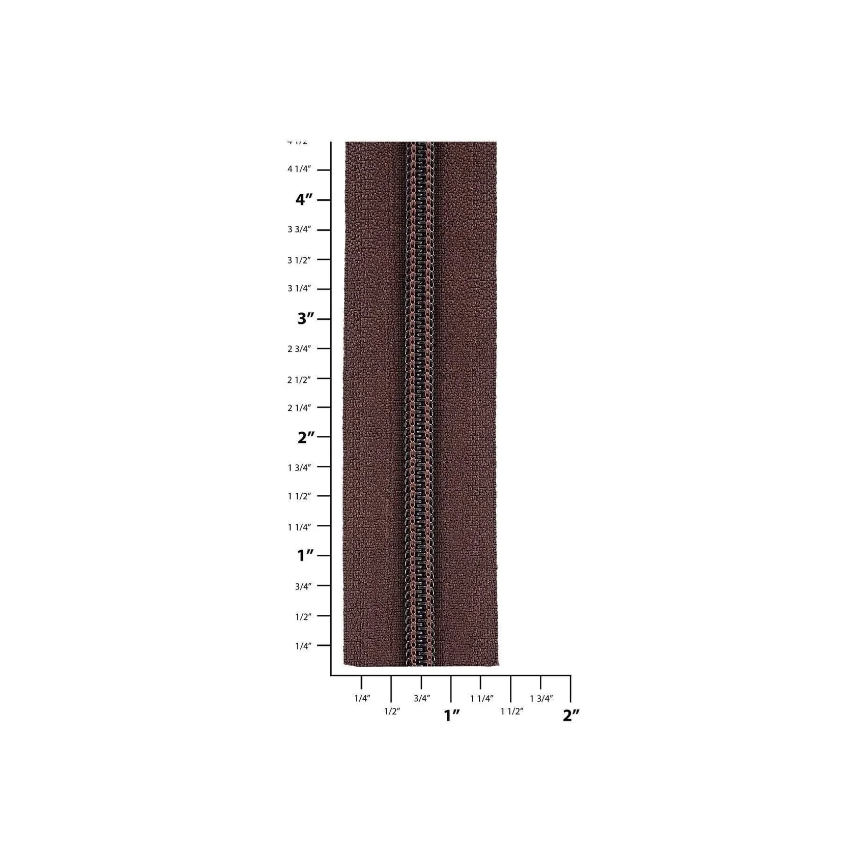 #5 Brown, YKK Coil Zipper Tape, Nylon - Image 5