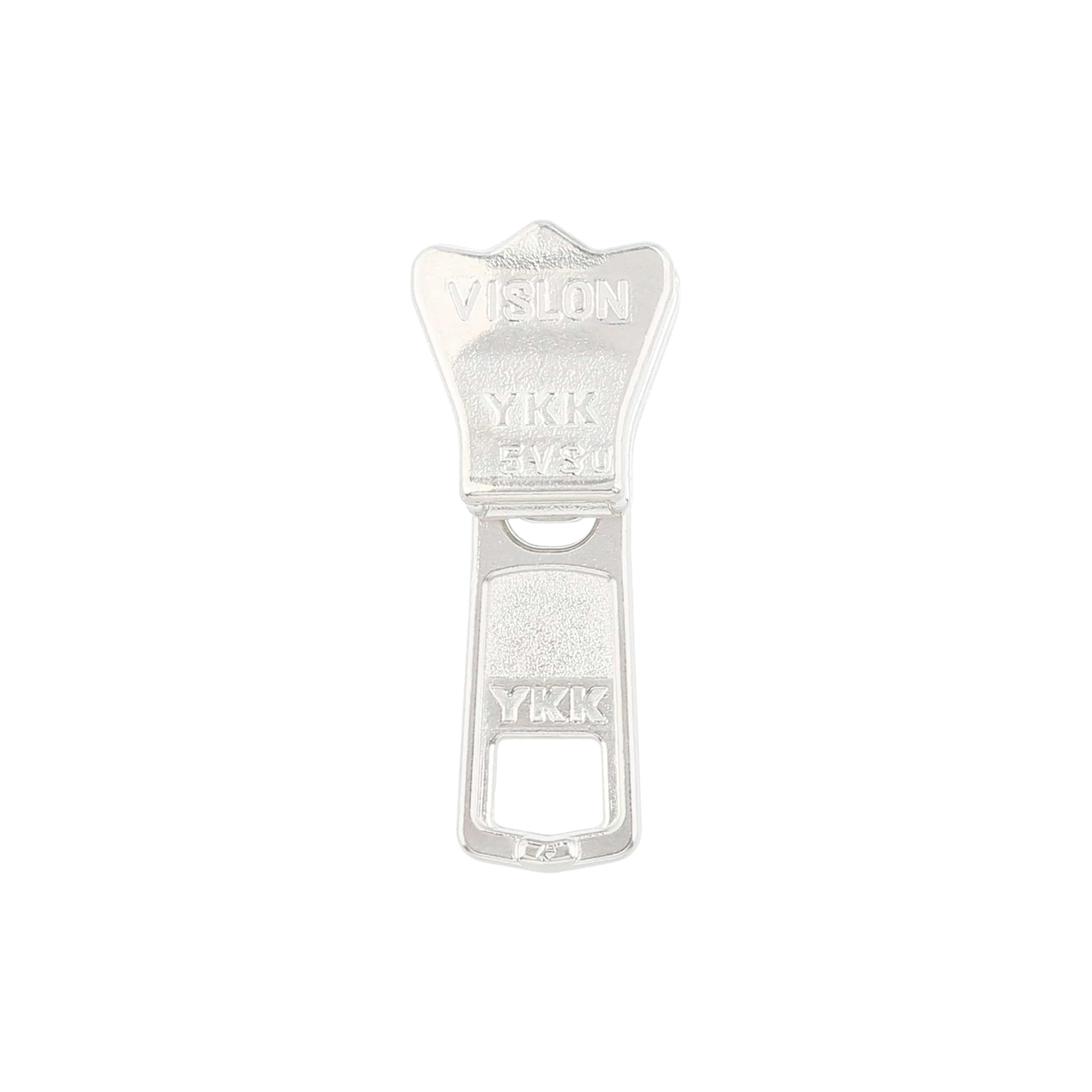#5 Nickel, YKK Vislon Auto Lock Zipper Slider, Zinc Alloy - Image 3