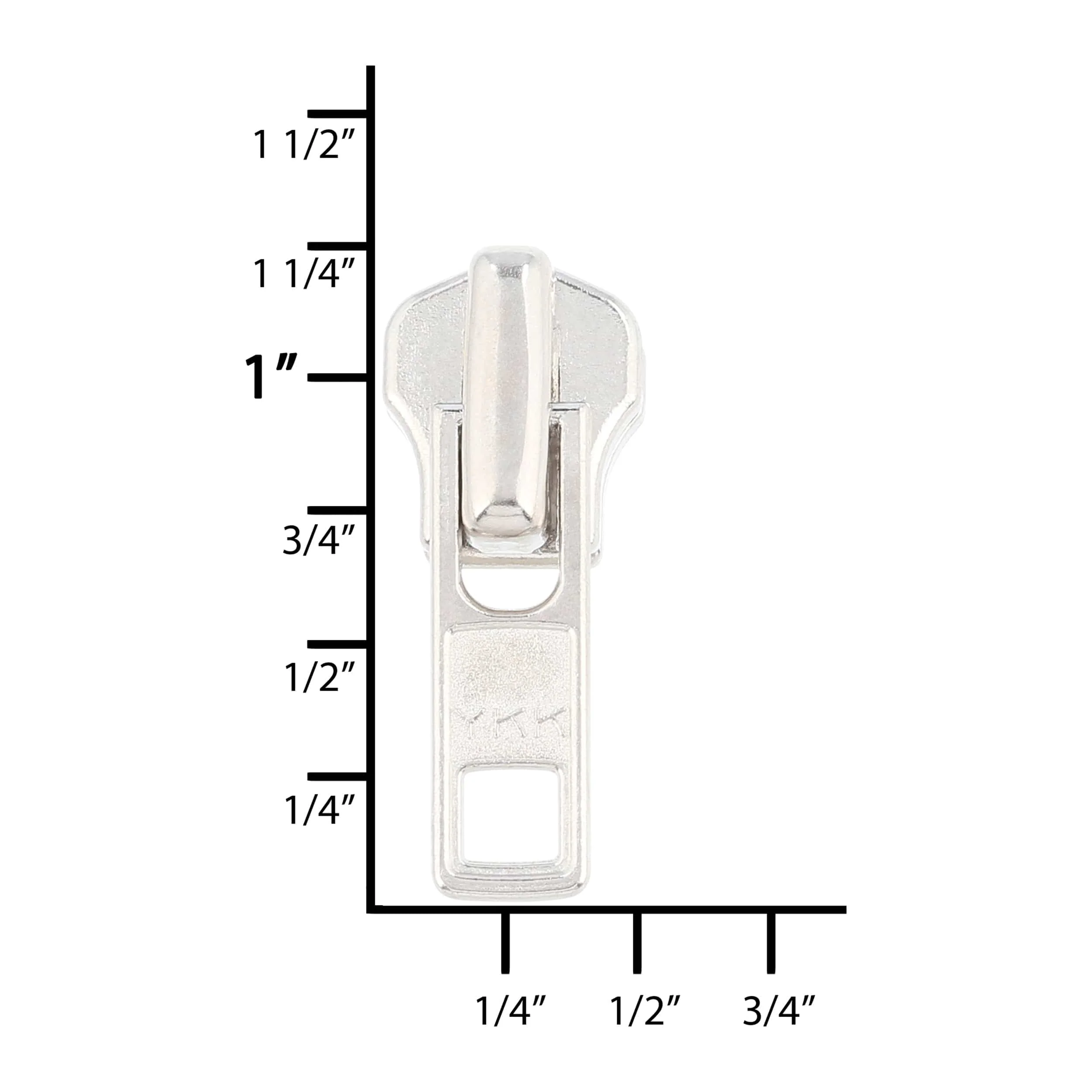 #7 Nickel, Metal, YKK Auto Lock Zipper Slider, Zinc Alloy - Image 4