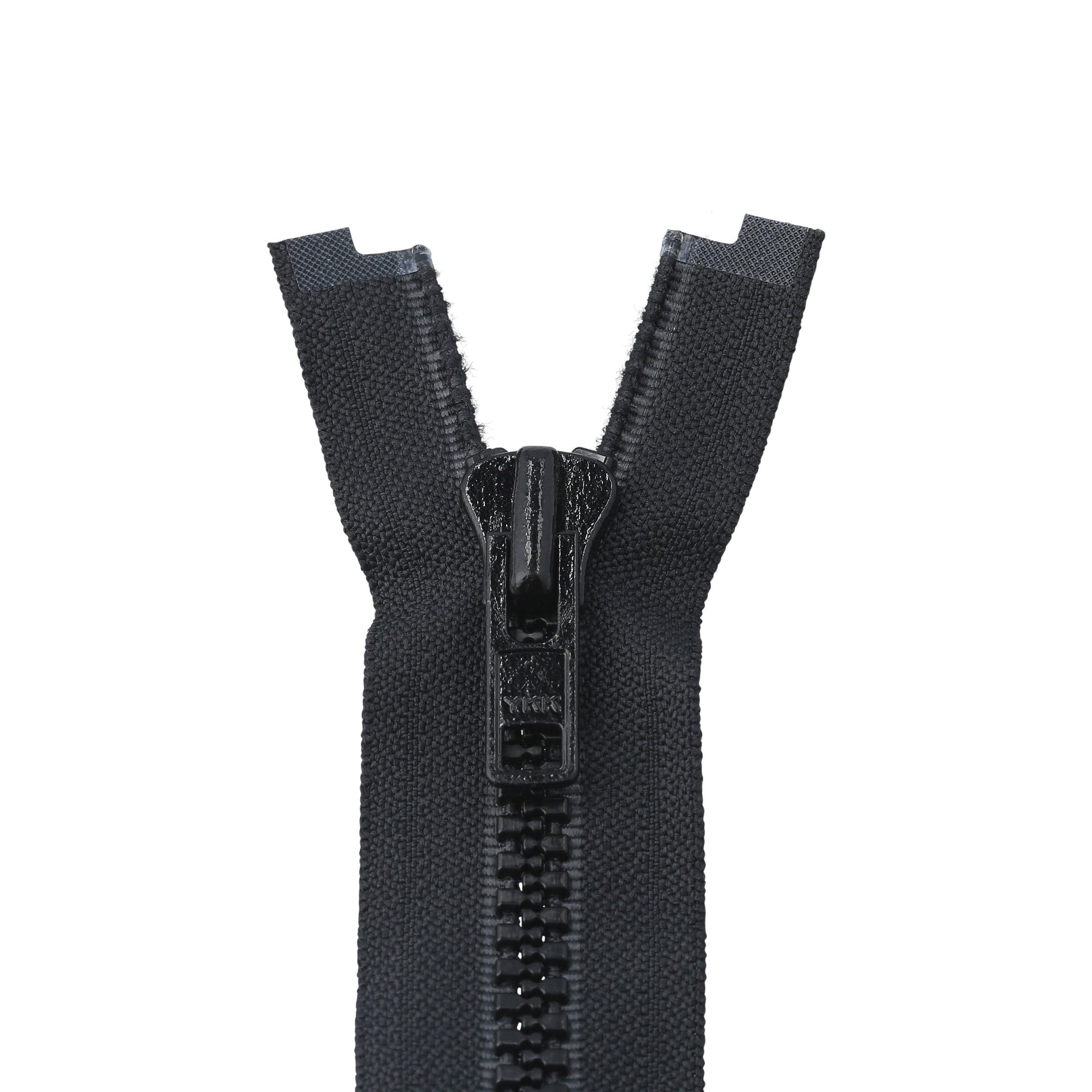 #8 Vislon, Black, 30" YKK Separating Jacket Zipper, Plastic