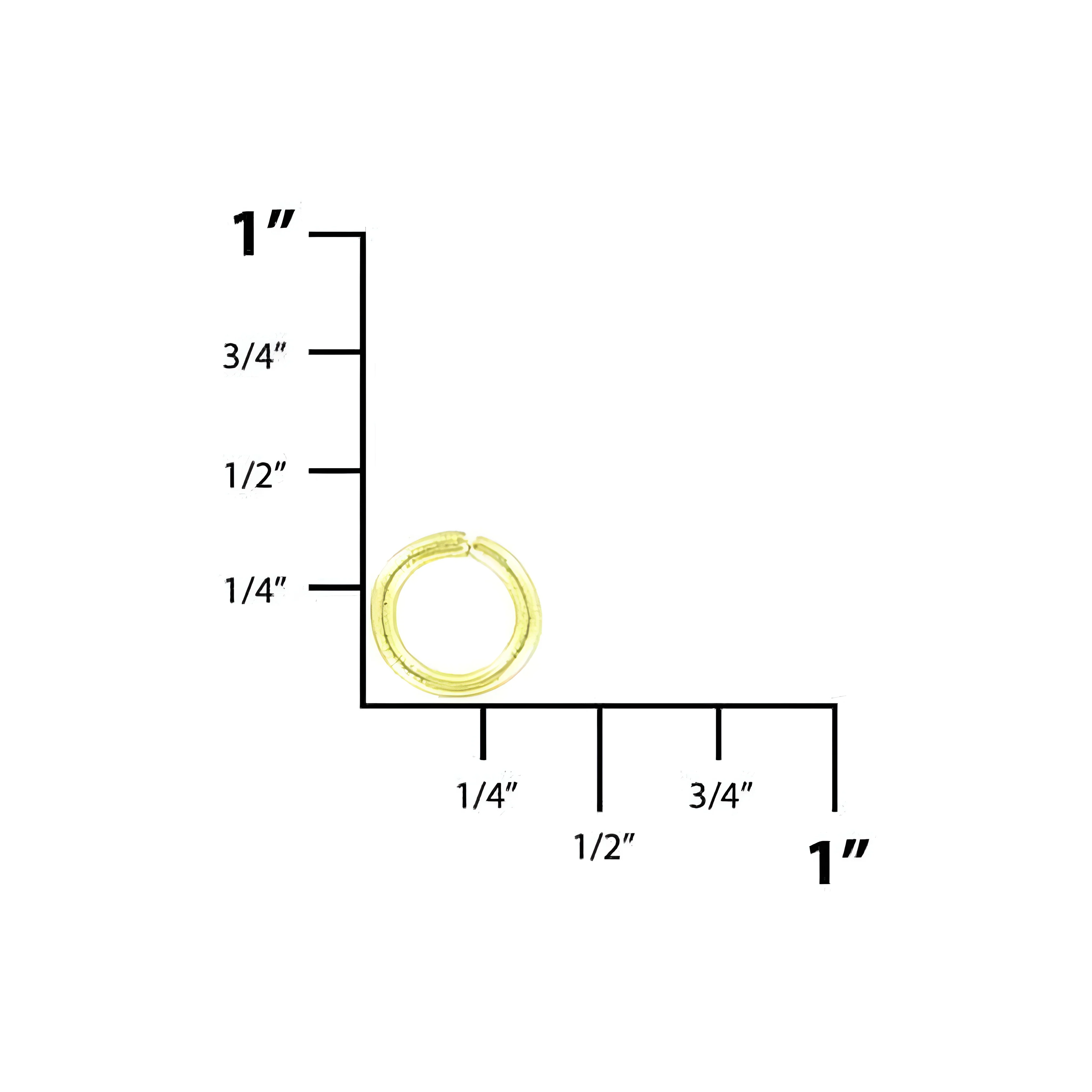 5/16" Brass, Split Round Jump Ring, Solid Brass - Image 2