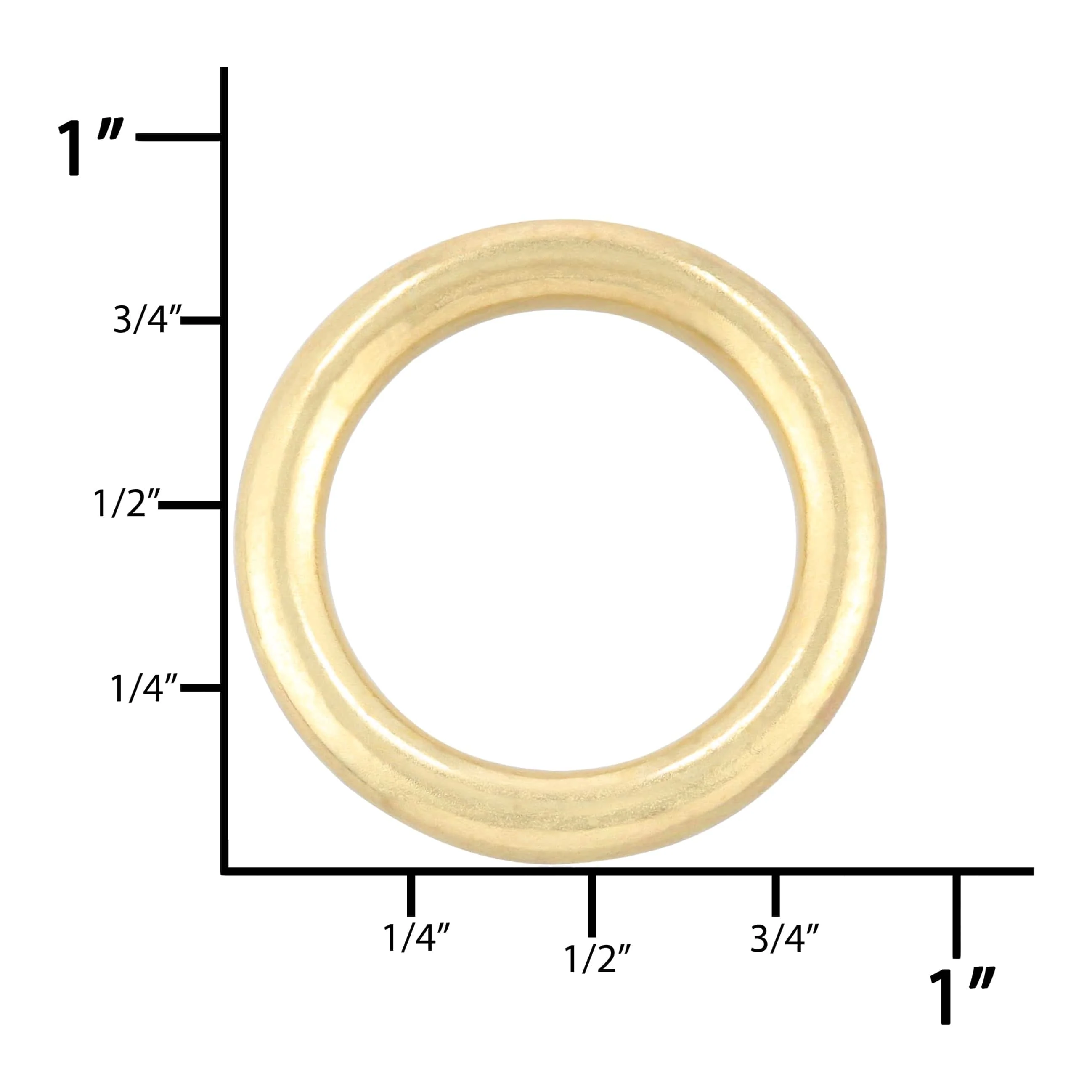 5/8" Brass, Solid Round Ring, Zinc Alloy - Image 3
