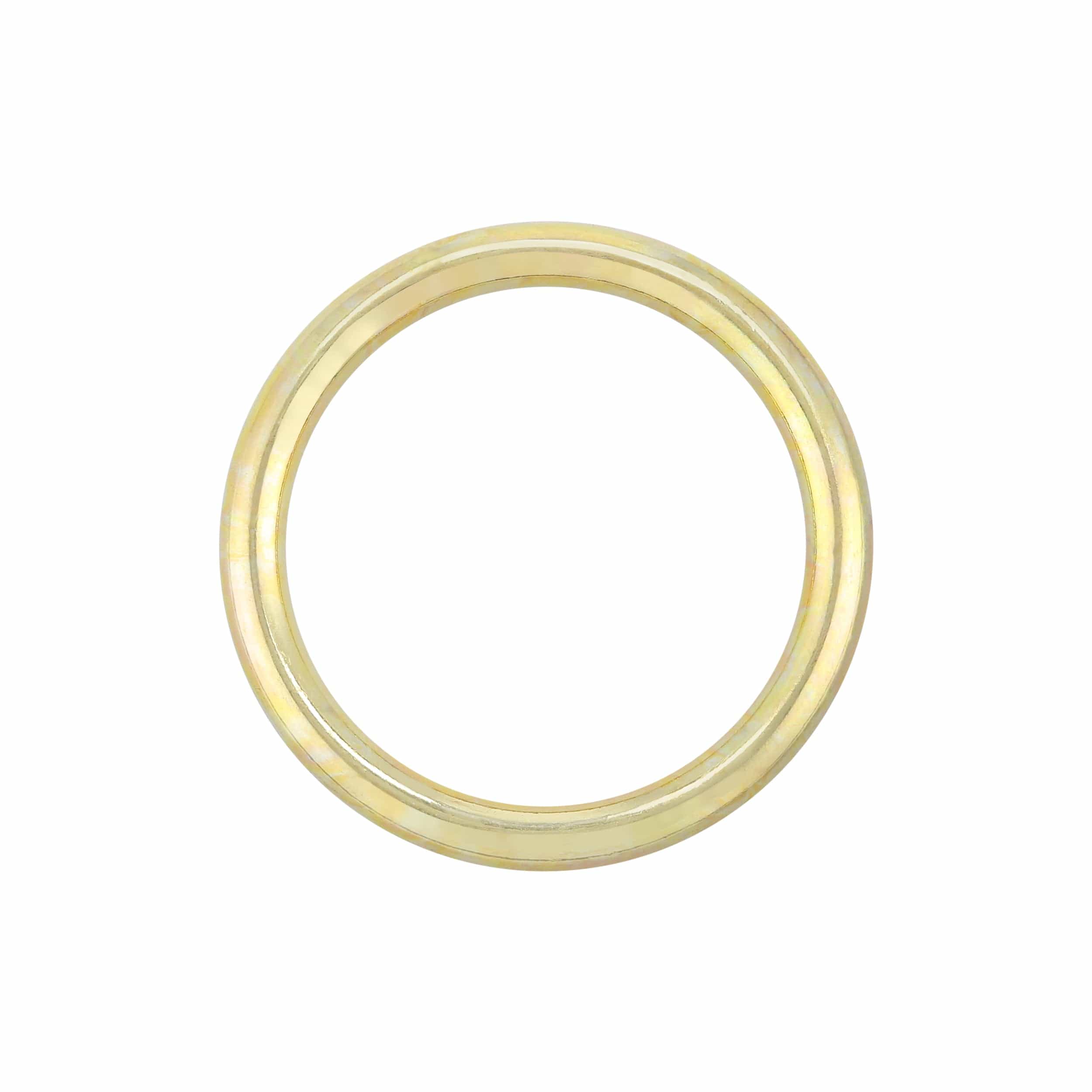 1 1/4" Shiny Brass, Solid Round Ring, Zinc Alloy