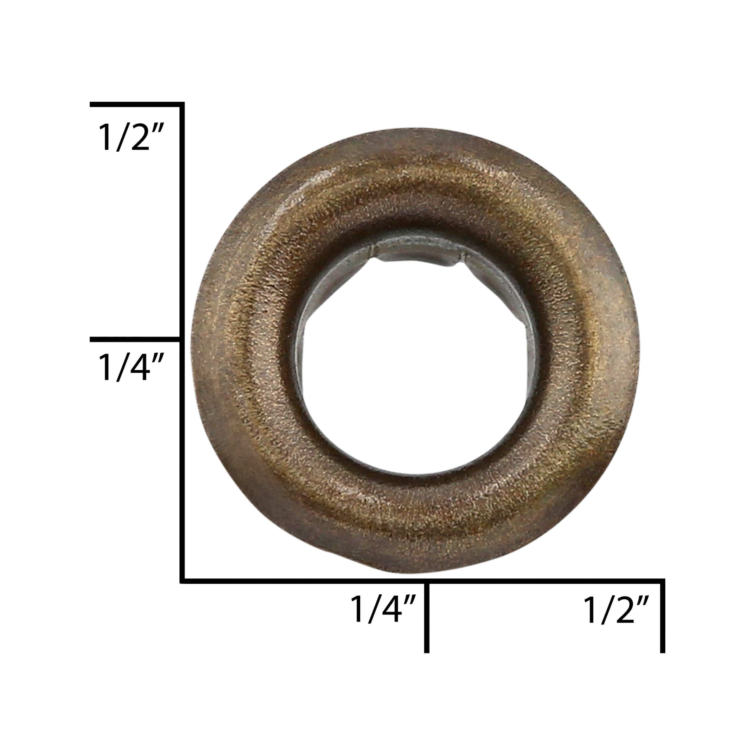6.7mm Antique Brass, Eyelet, Steel - 24 pk - Image 4