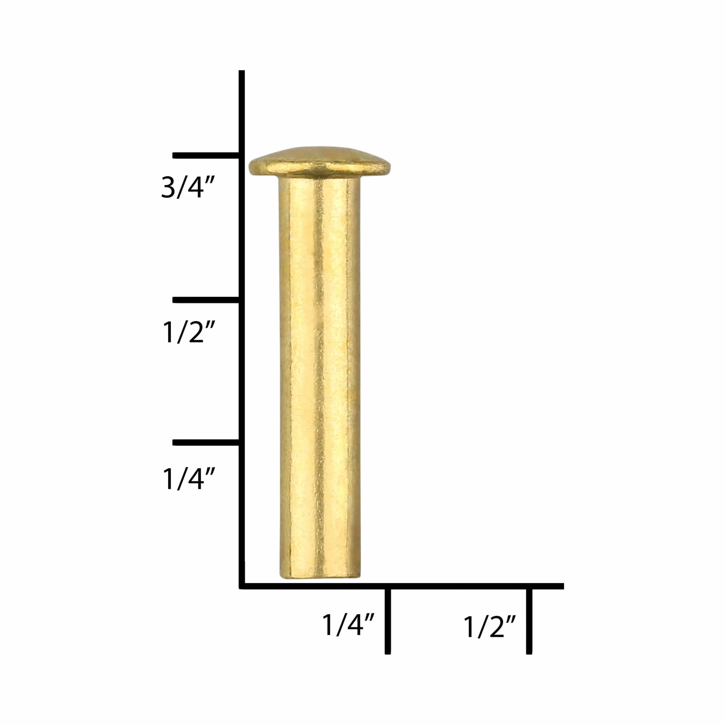 3/4" Brass, Standard Rivet - Spring Frame Accessory, Zinc Alloy - Image 4
