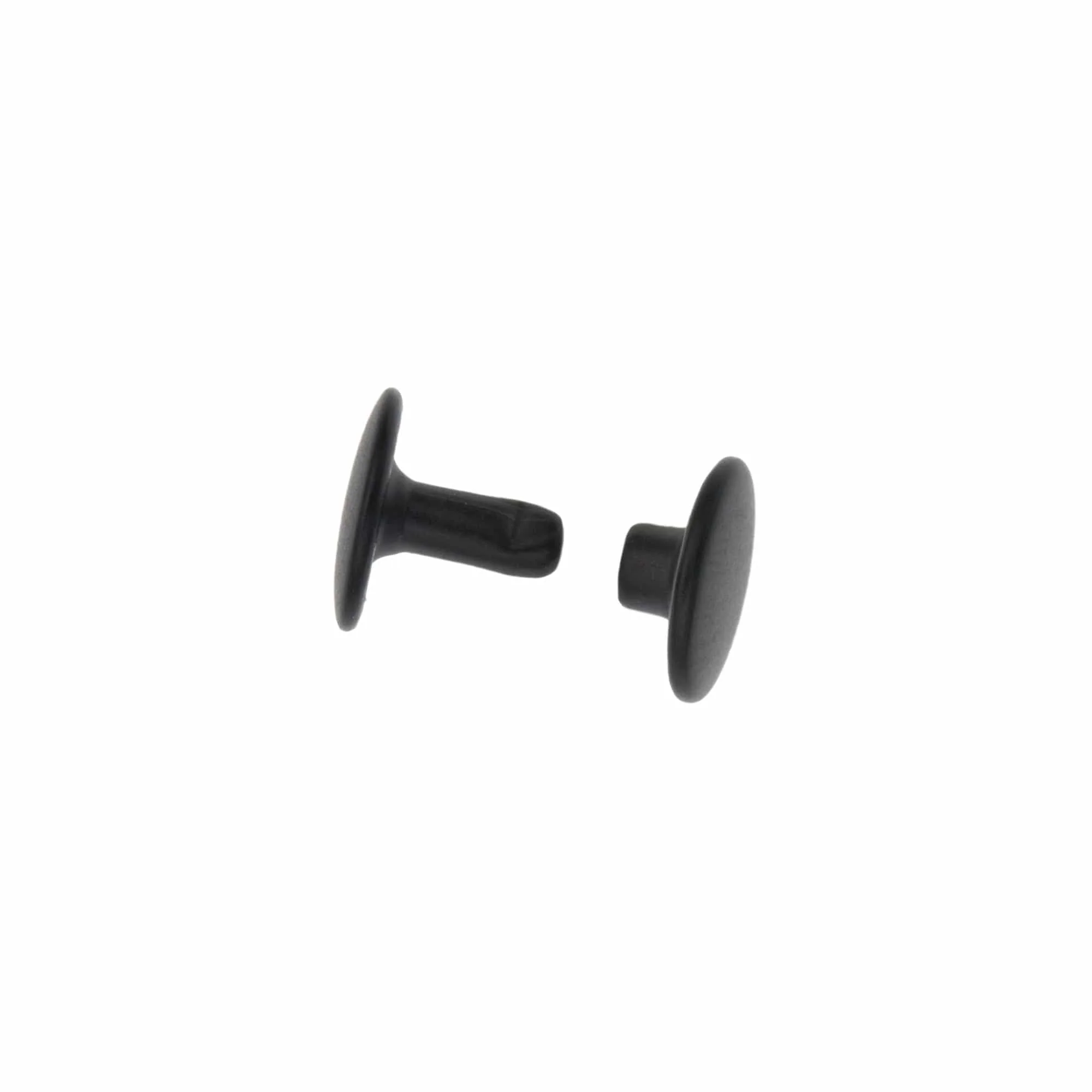 8mm Black, 11mm Head Diameter Double Cap Jiffy Rivets, Iron, 100-pack - Image 2