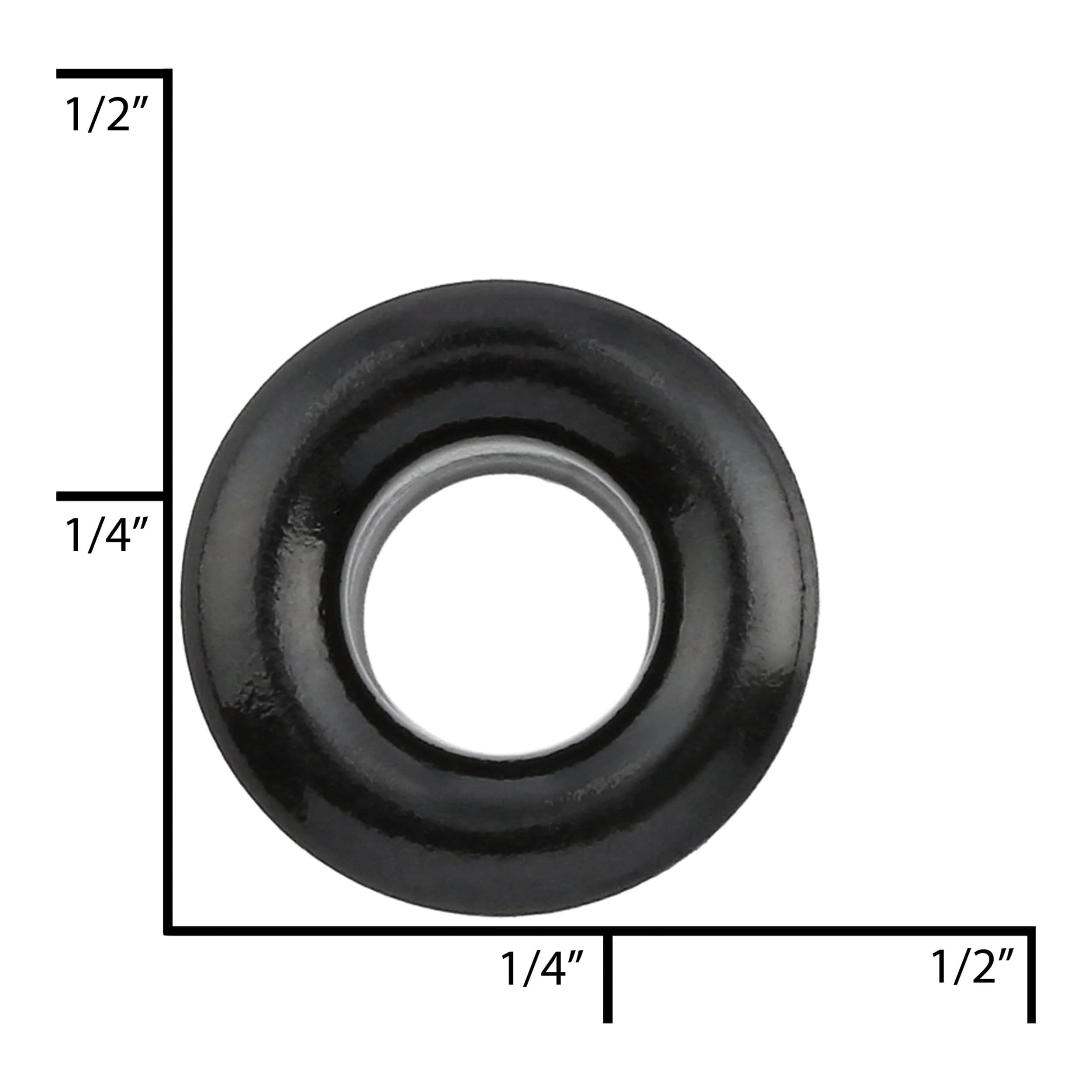 4.4mm Black, Eyelet, Solid Brass - 12 pk - Image 4