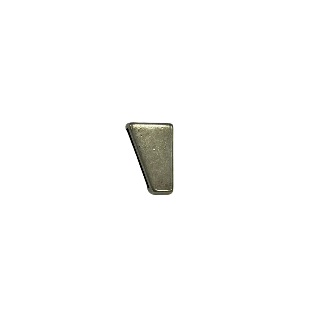 11mm Antique Silver, Asymmetrical Slide-On Ornament, Zinc Alloy - Image 2