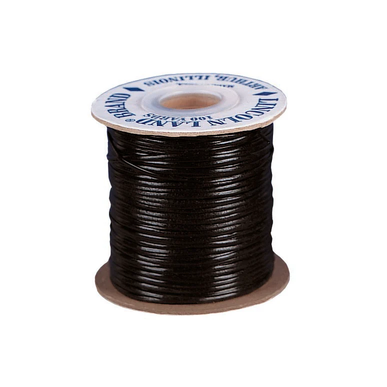 Black Grained Vinyl Lace, 3/32" x 100 yards - Image 2