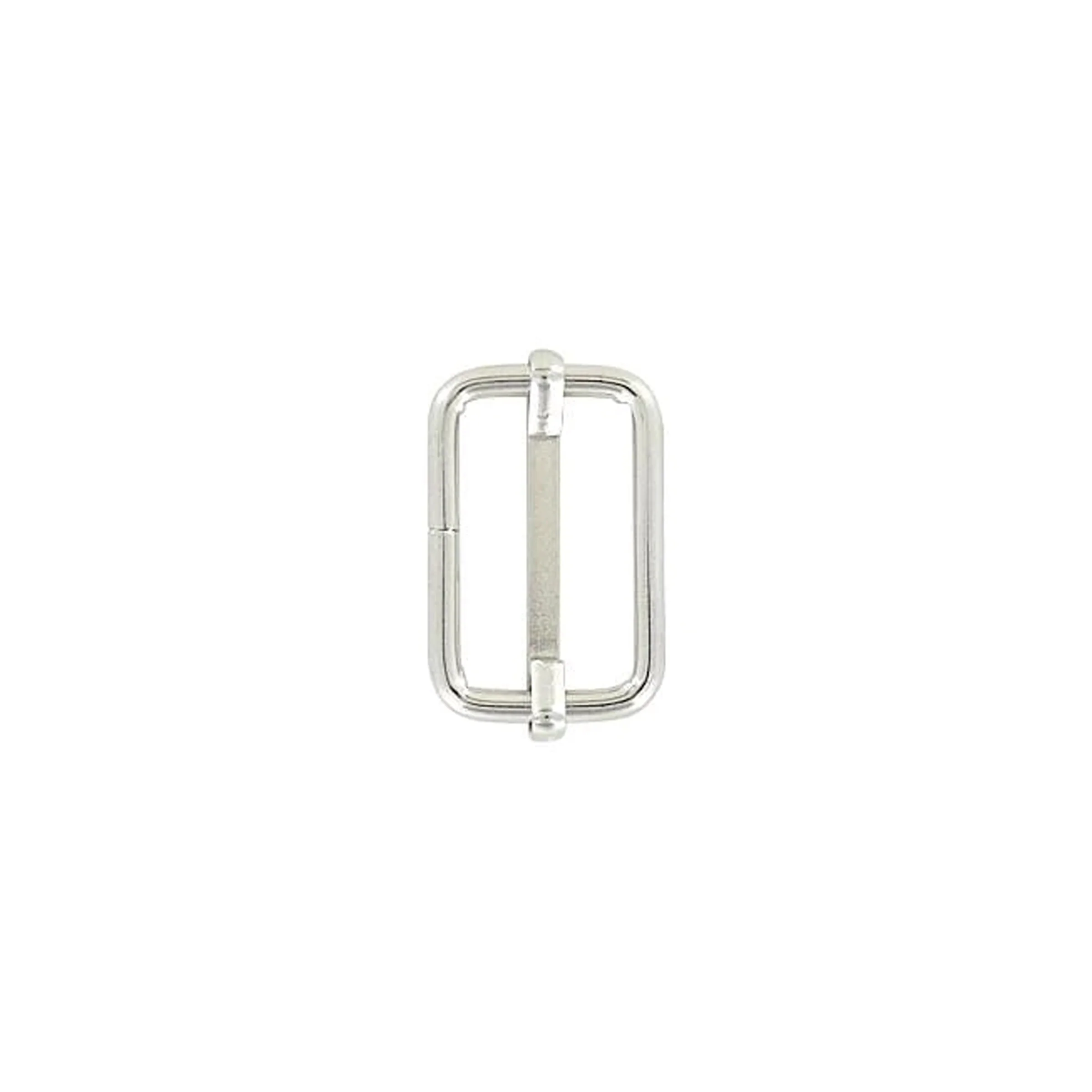 1" Shiny Nickel, Adjustable Strap Slide, Steel