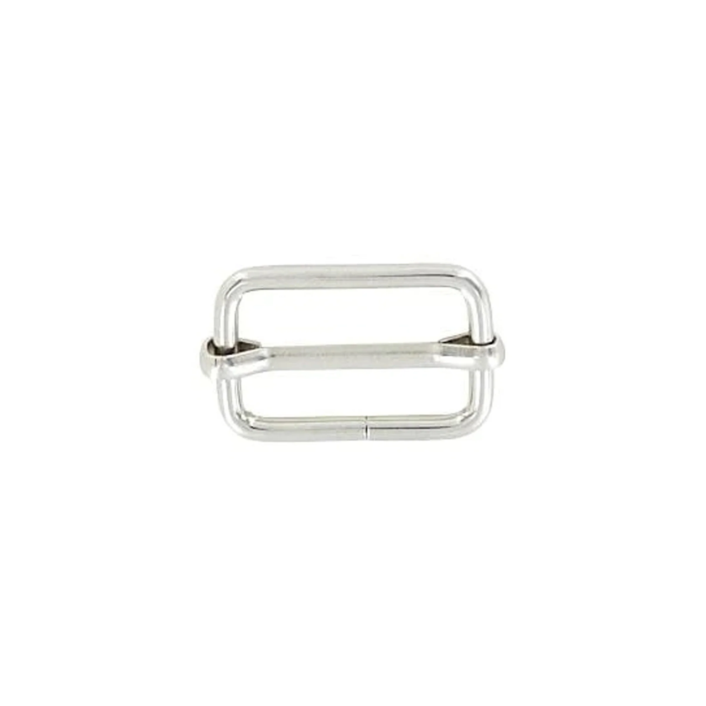 1" Shiny Nickel, Adjustable Strap Slide, Steel - Image 3