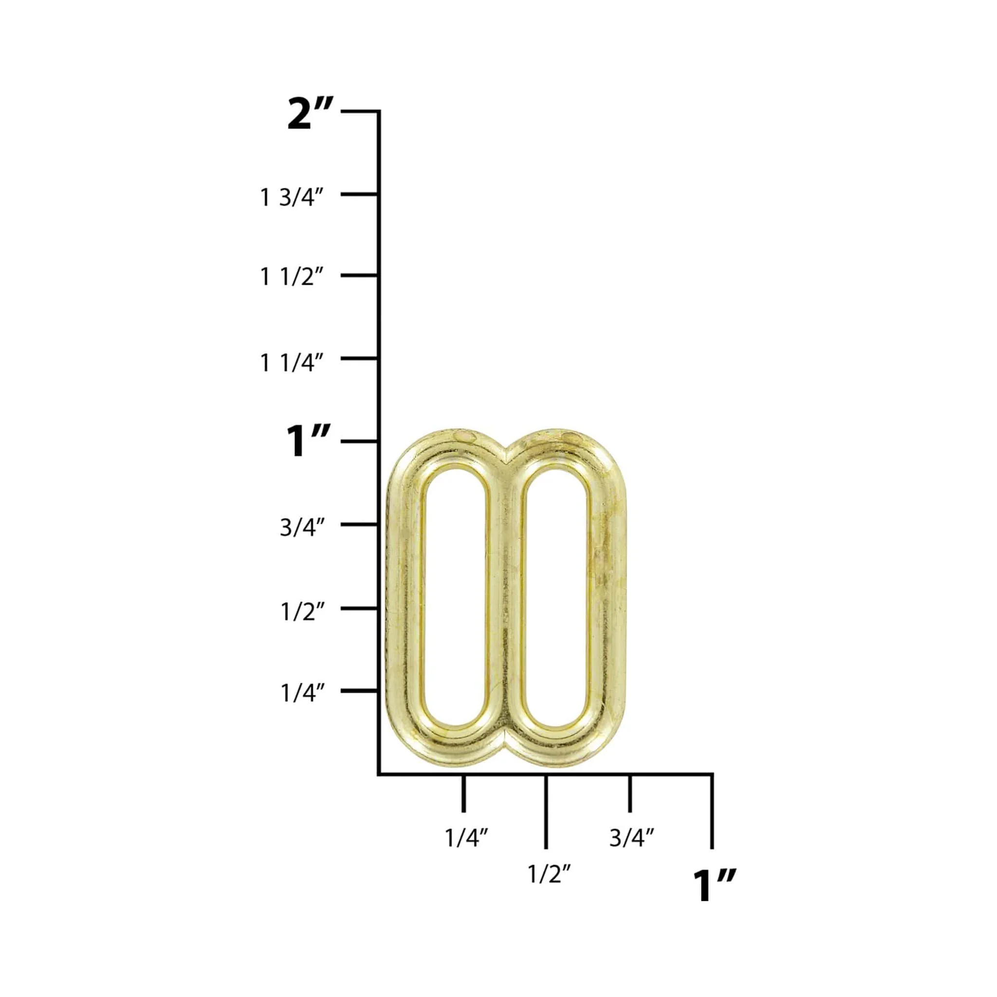 3/4" Brass, Cast Rounded Tri Bar Slide, Zinc Alloy - Image 2