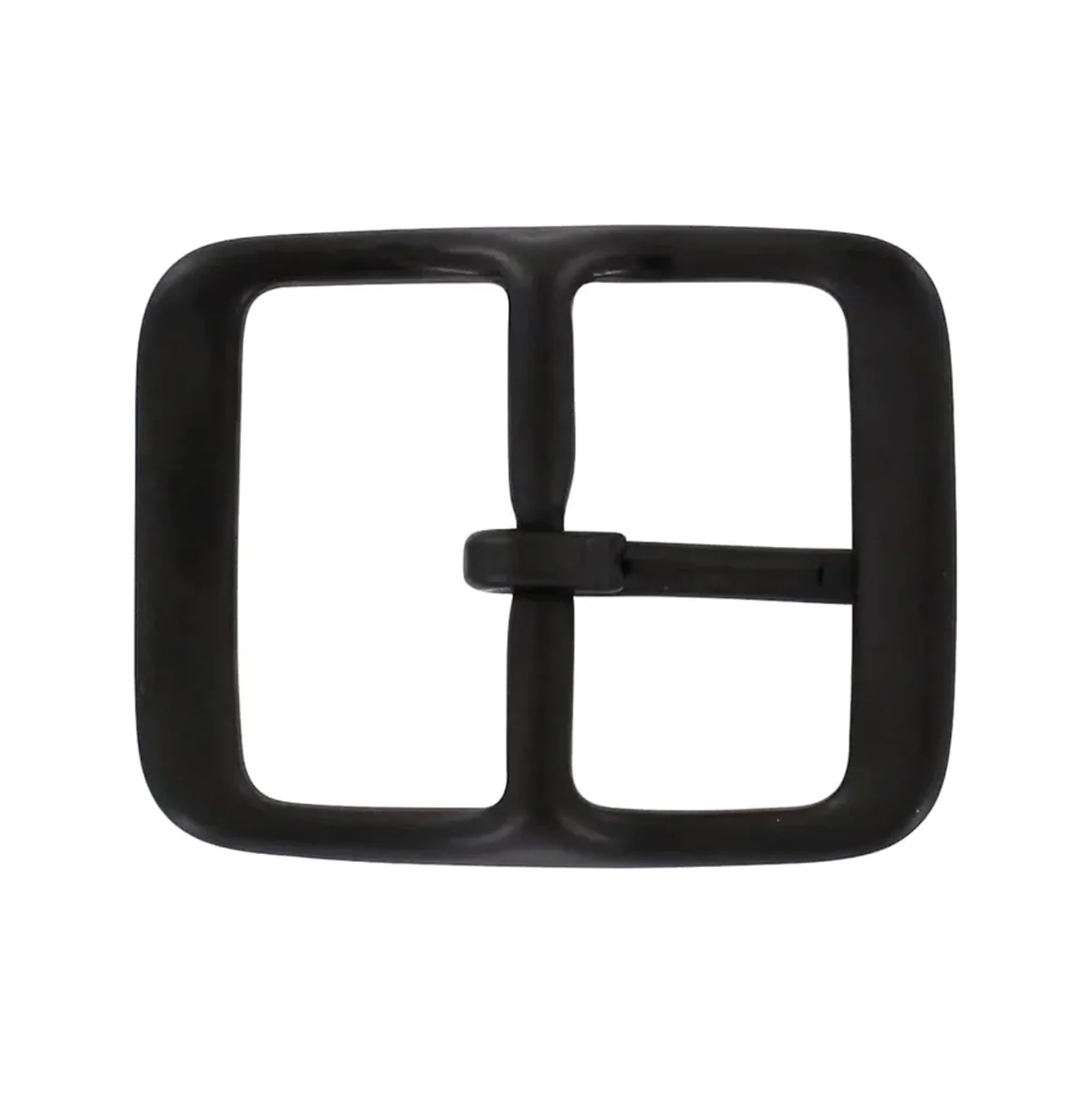 1 1/2" Black, 2 3/8"x1 3/4" Center Bar Buckle, Solid Brass - Image 3