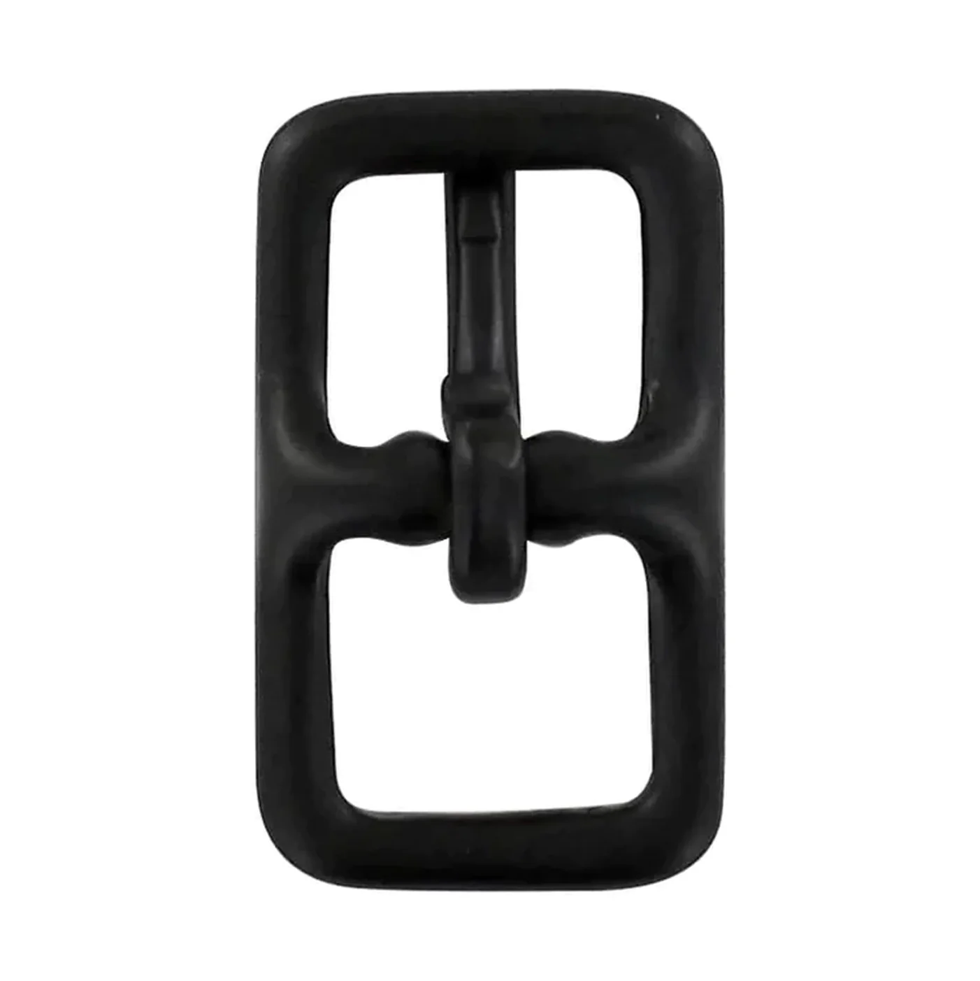 1/2" Black, Center Bar Buckle, Solid Brass - Image 4