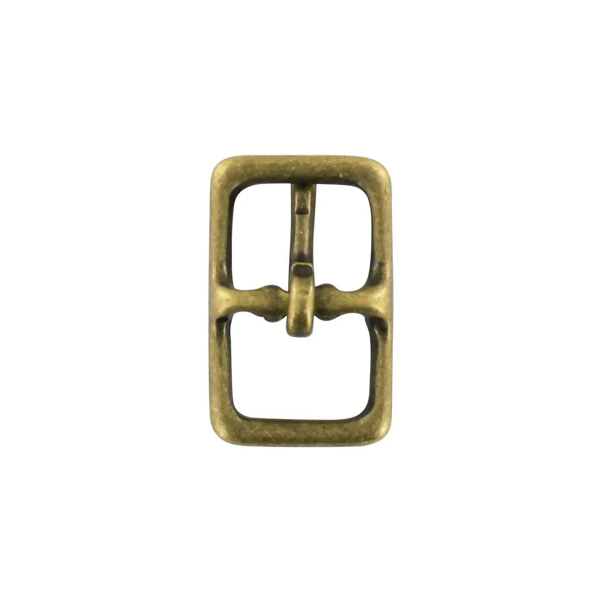 5/8" Antique Brass, Center Bar Buckle, Solid Brass - Image 3