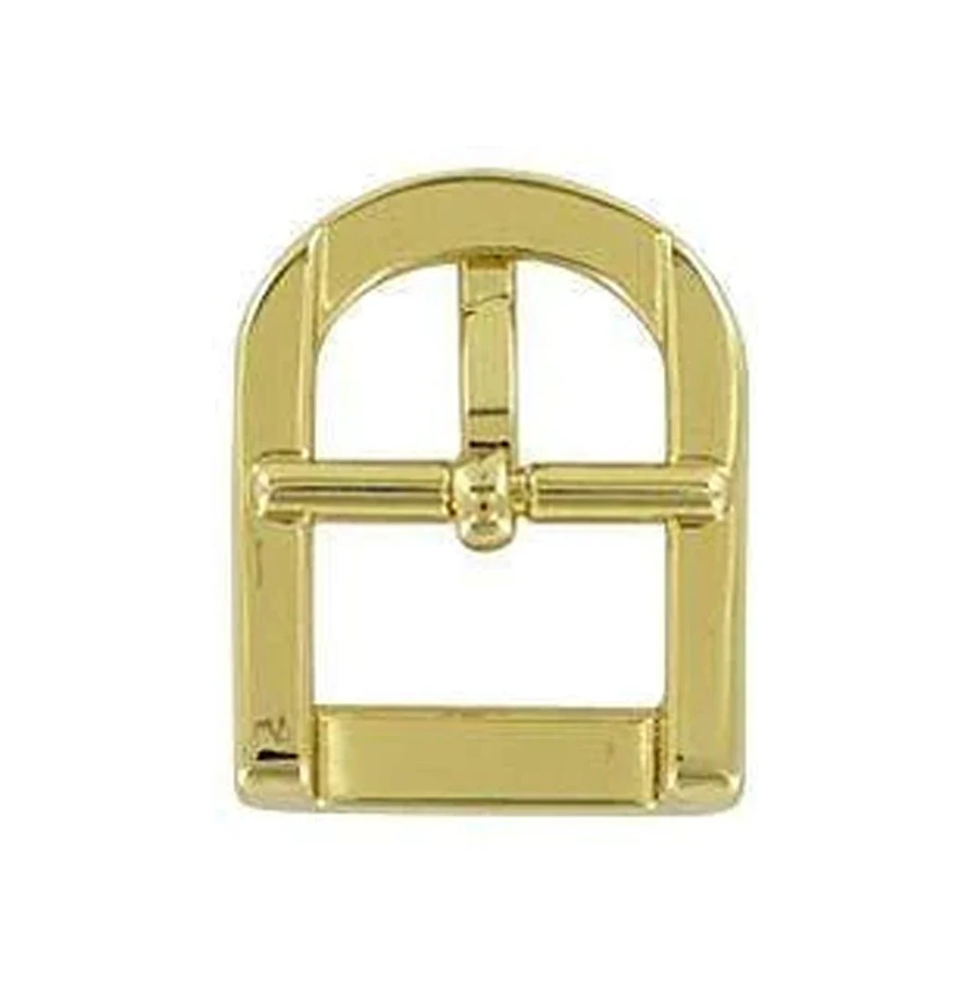 5/8" Shiny Gold, D Shaped Center Bar Buckle, Zinc Alloy - Image 4