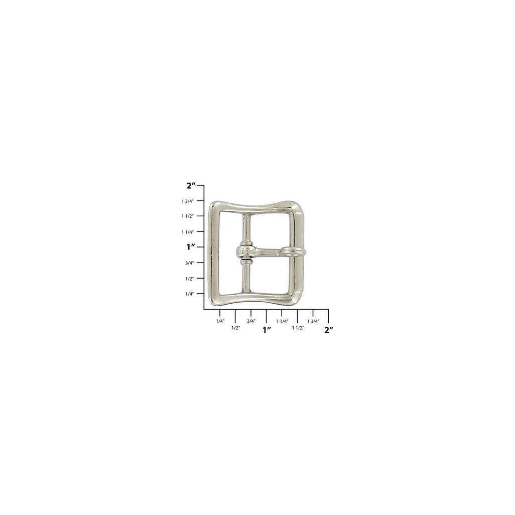 1 1/4" Nickel, Locking Imitation Roller Buckle, Zinc Alloy - Image 2