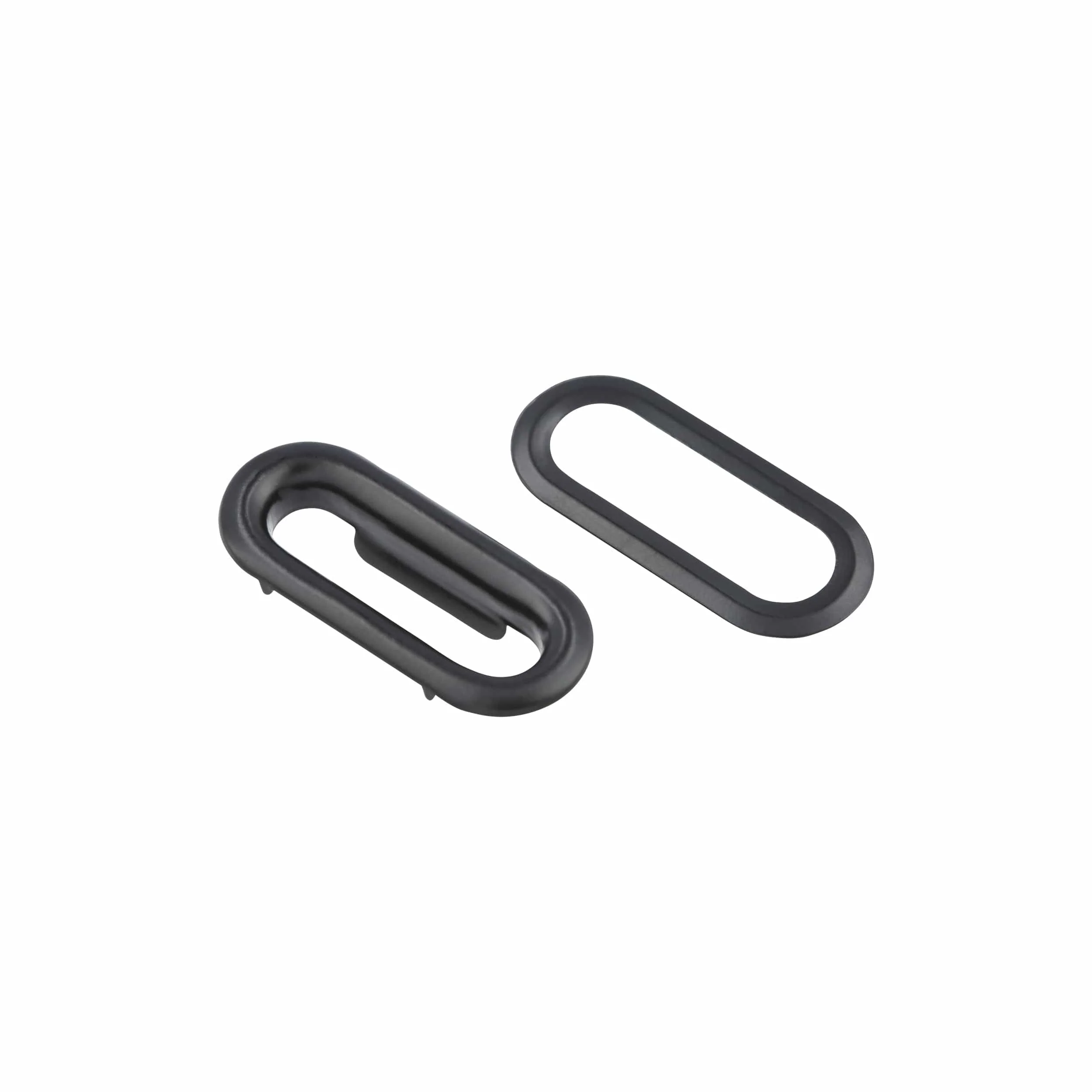 1" Black, Oblong Grommet With Washer, Steel