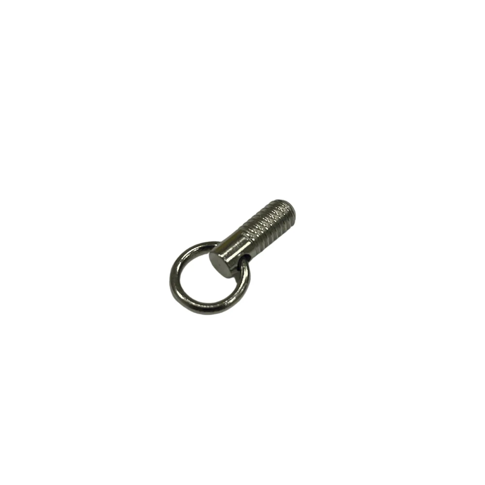 16.8MM Nickel, Screw Post With Ring, Steel