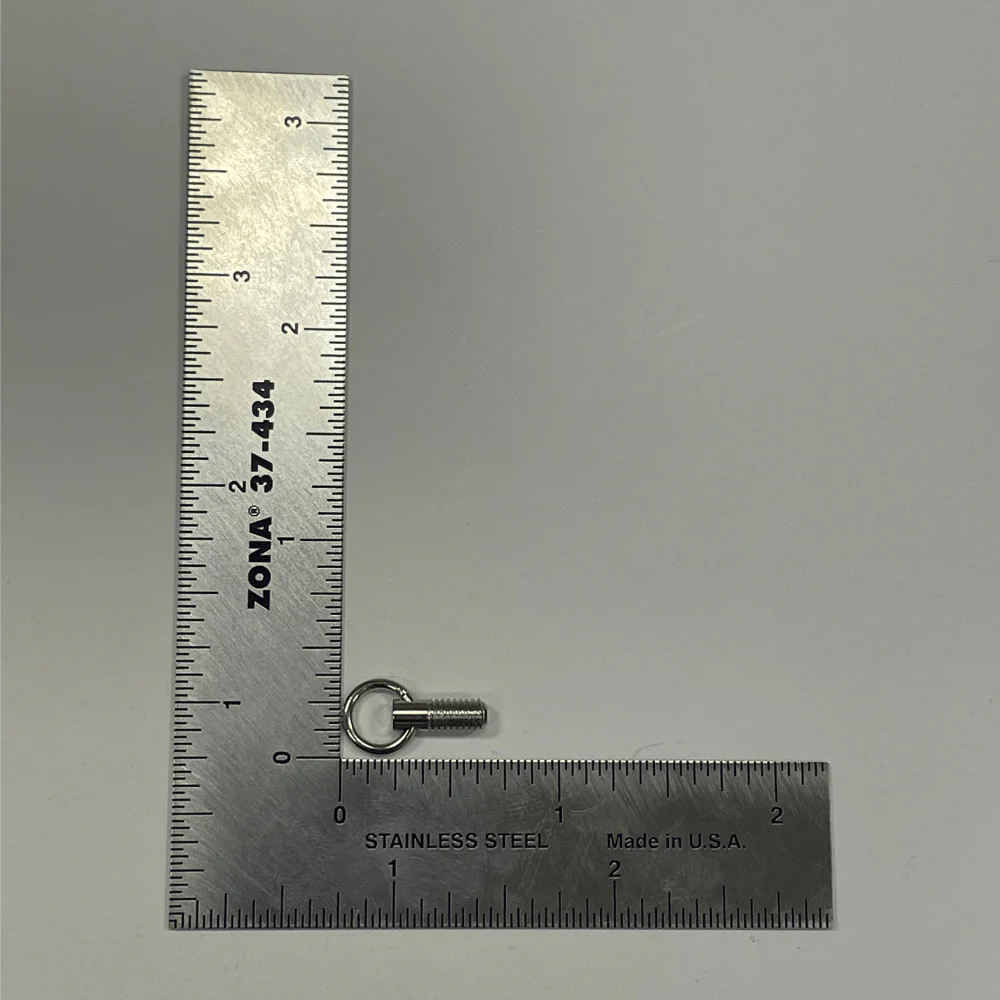 16.8MM Nickel, Screw Post With Ring, Steel - Image 4