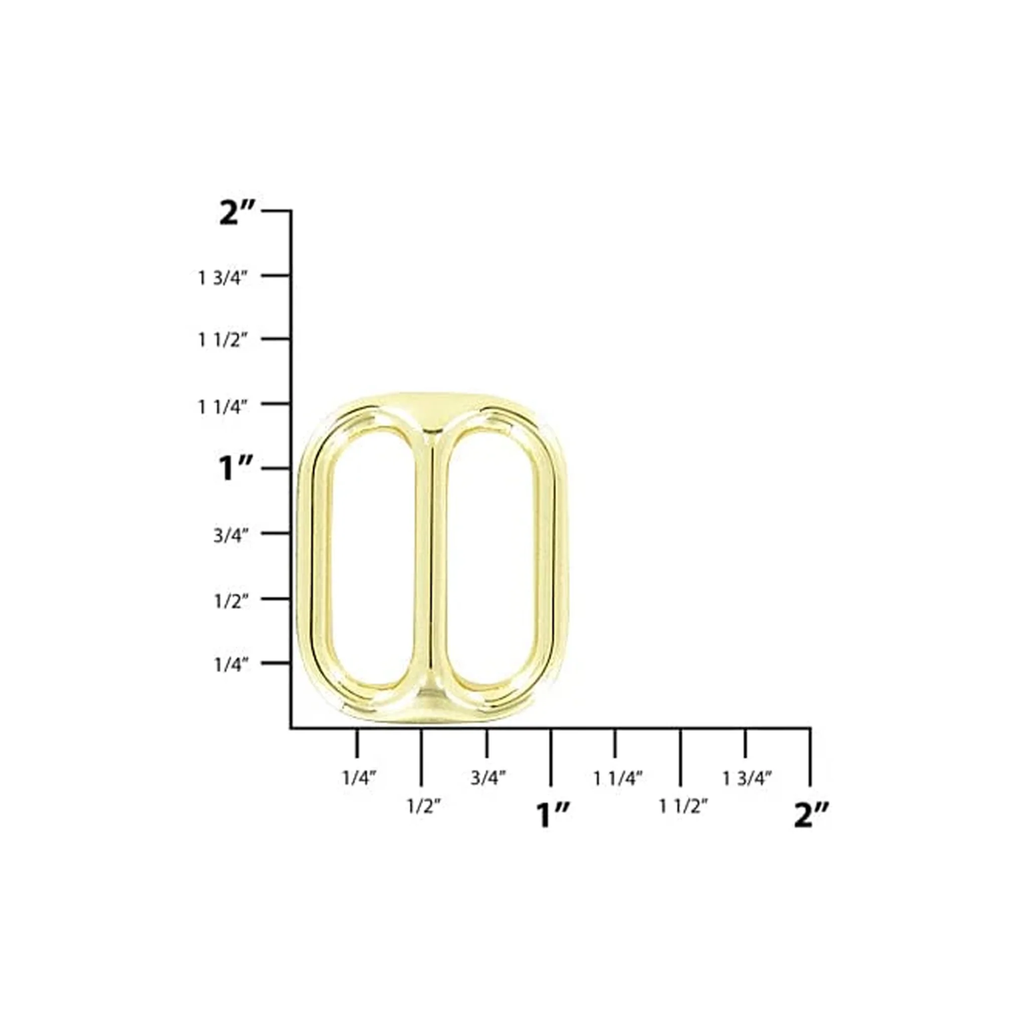 1" Shiny Gold, Concave Slide, Zinc Alloy - Image 2