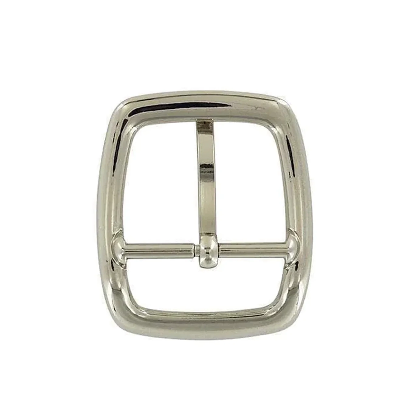 1 1/2" Shiny Nickel, Off Center Bar Buckle, Zinc Alloy - Image 4