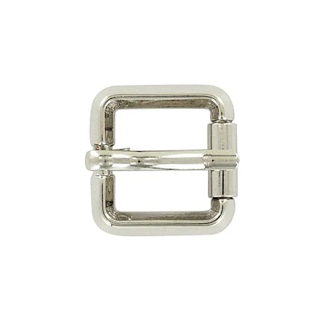 3/4" Nickel, Beveled Roller Buckle, Zinc Alloy