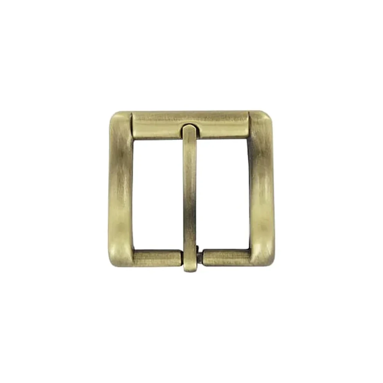 1" Antique Brass, Square Heel Bar Buckle, Zinc Alloy - Image 3