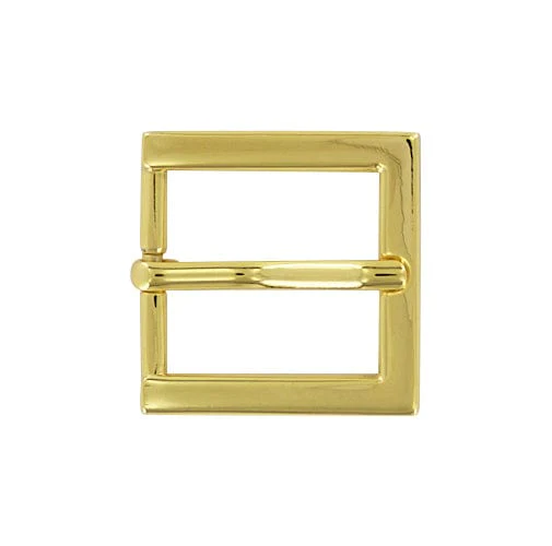 1" Shiny Gold, Heel Bar Buckle, Zinc Alloy