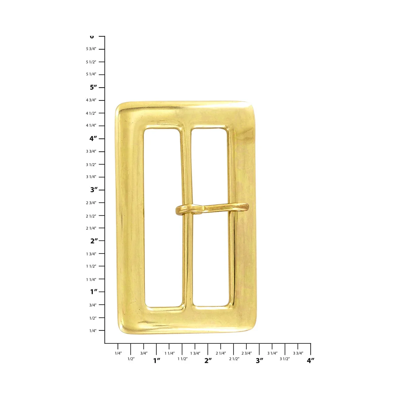 3 1/2" Santa Belt Buckle, Buckle Only, Solid Brass - Image 2