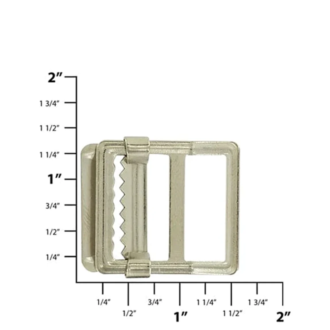 1" Nickel, Cinch Buckle, Steel - Image 2