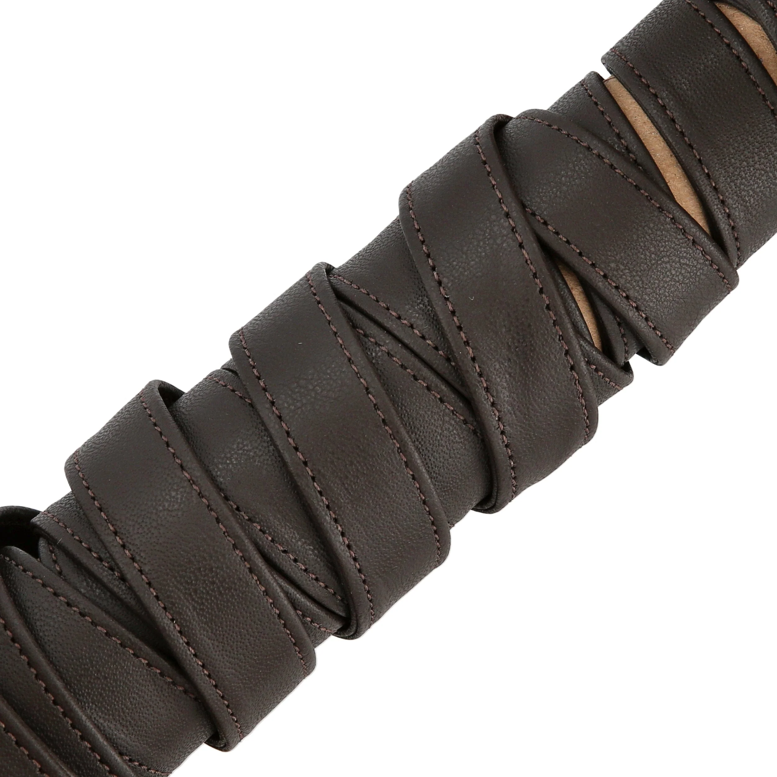 3/4" Dark Brown, Flat Leather Strapping, Leather