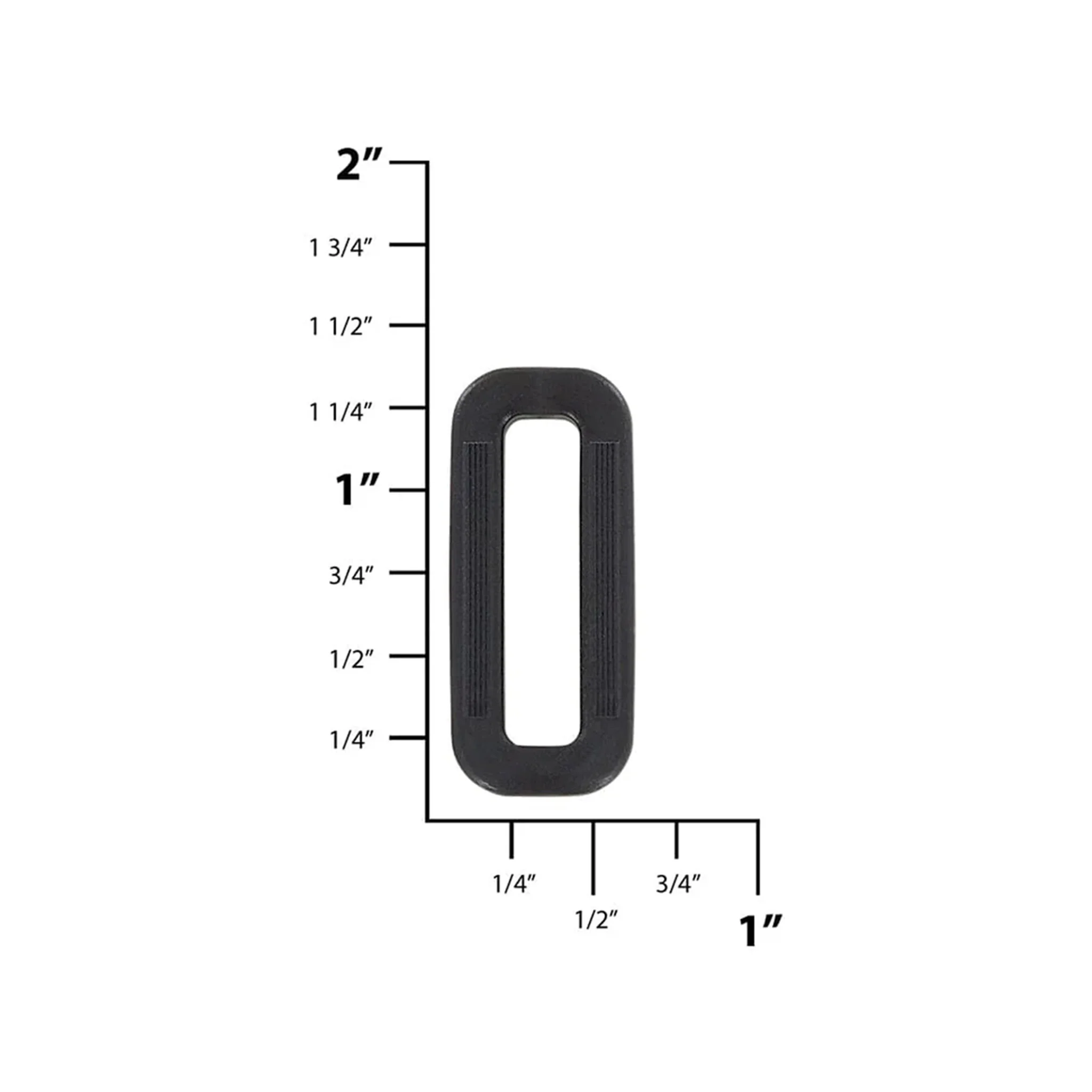 1" Black, Common Loop, Plastic - Image 2