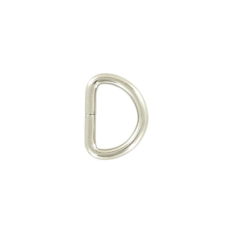 1/2" Nickel, Split D Ring Heavy, Steel