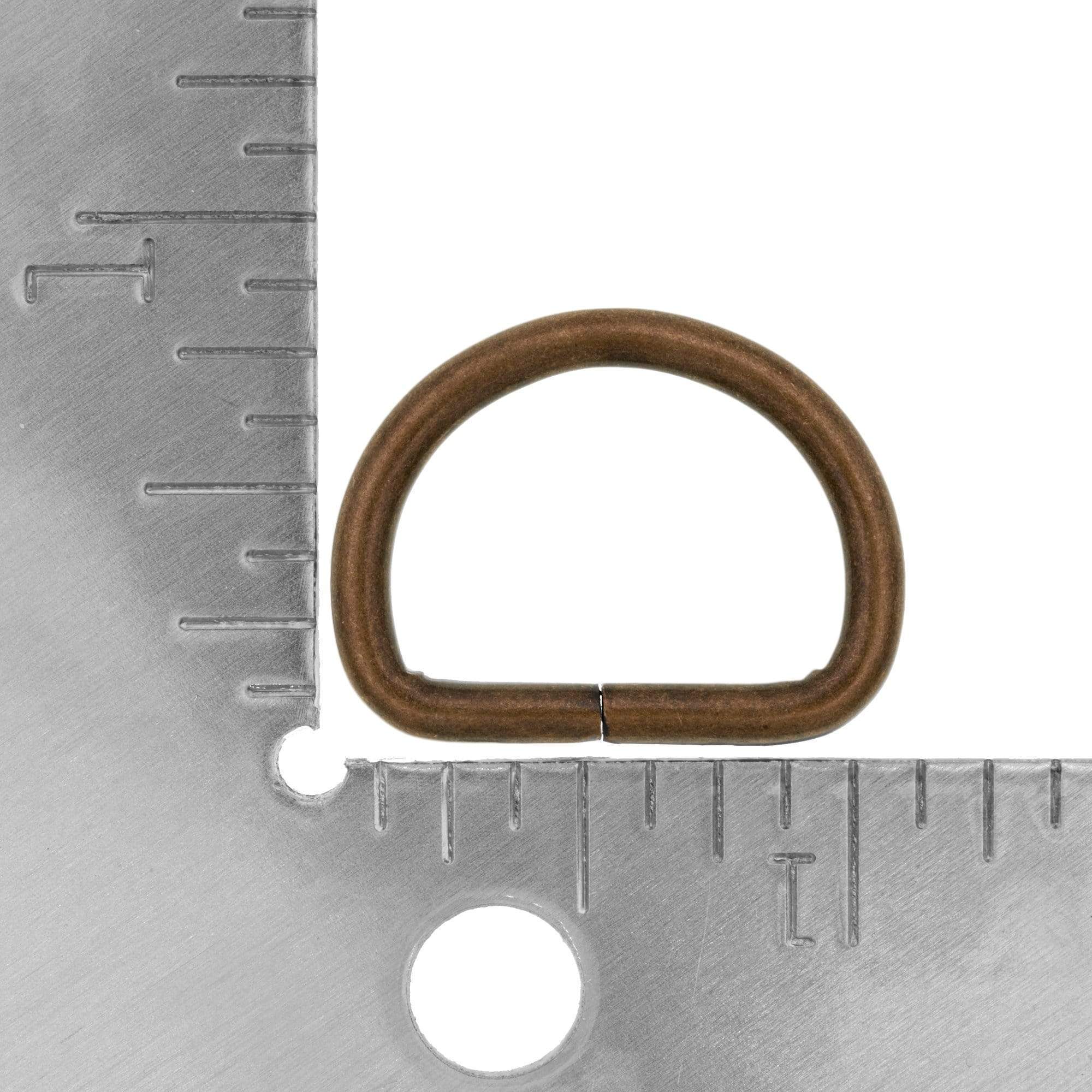 3/4" Antique Brass, Split D-Ring, Steel - Image 3