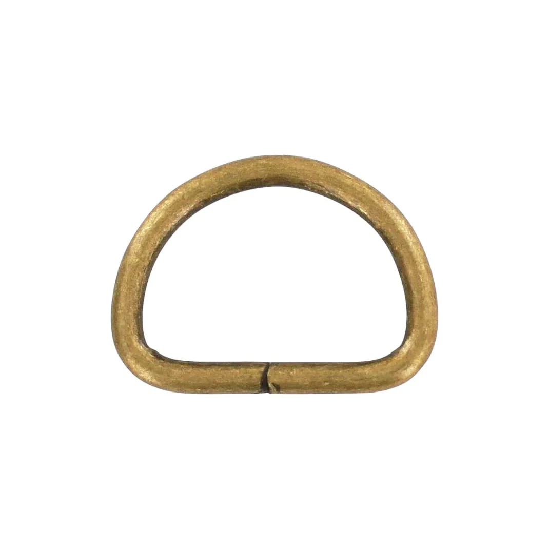 1" Antique Brass, Split D-Ring Heavy, Steel - Image 3