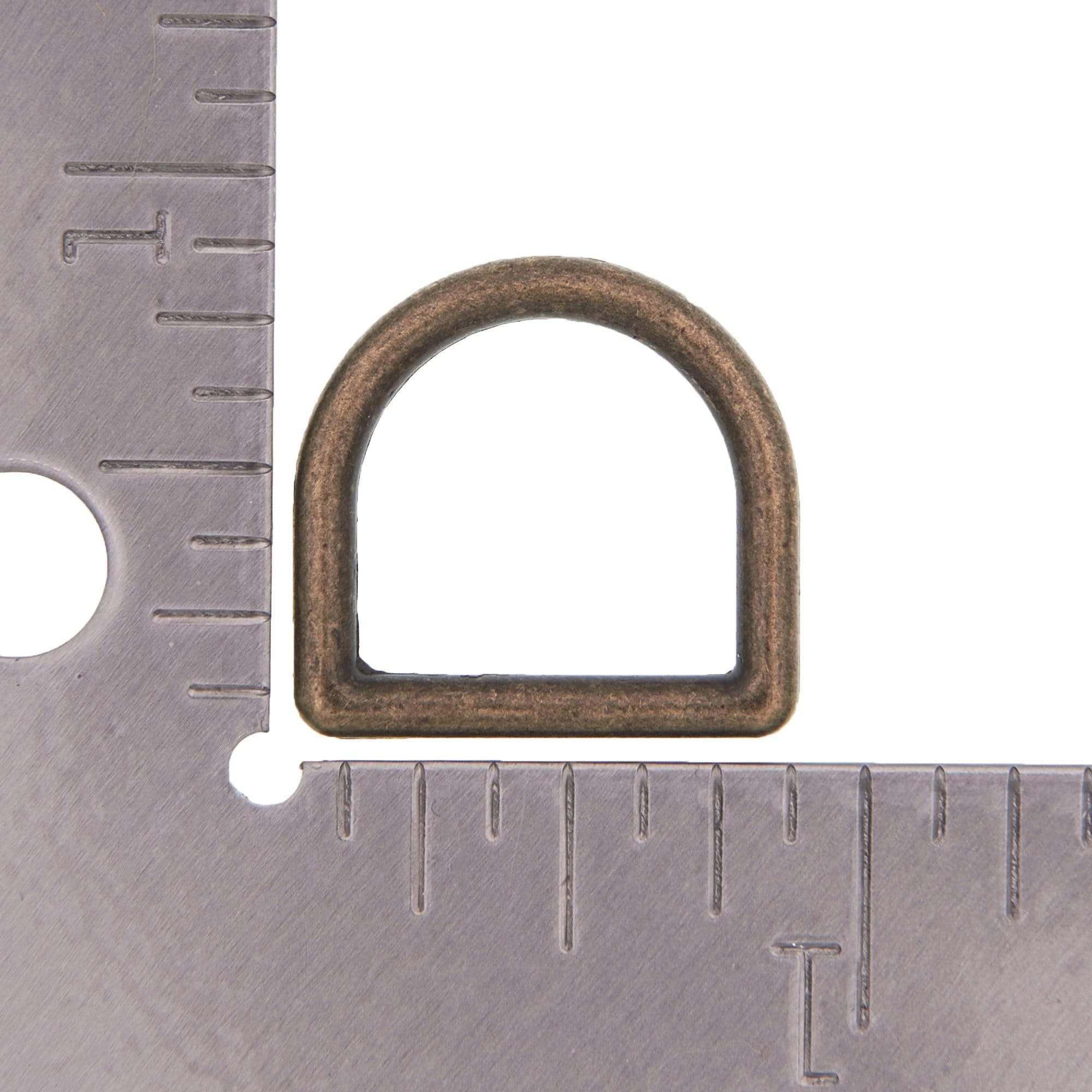 5/8" Antique Brass, Cast D-Ring, Zinc Alloy - Image 3