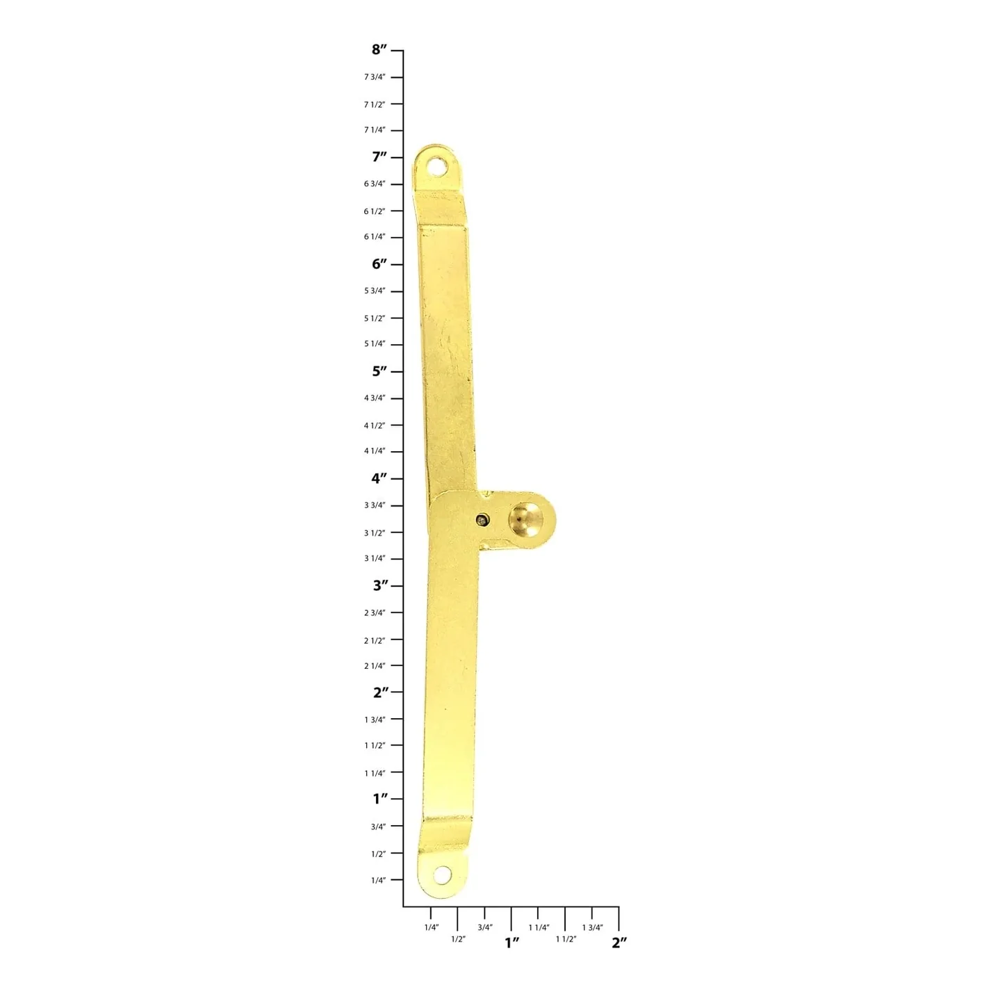6 3/8" Brass, Stay Plate, Zinc Alloy - Image 2