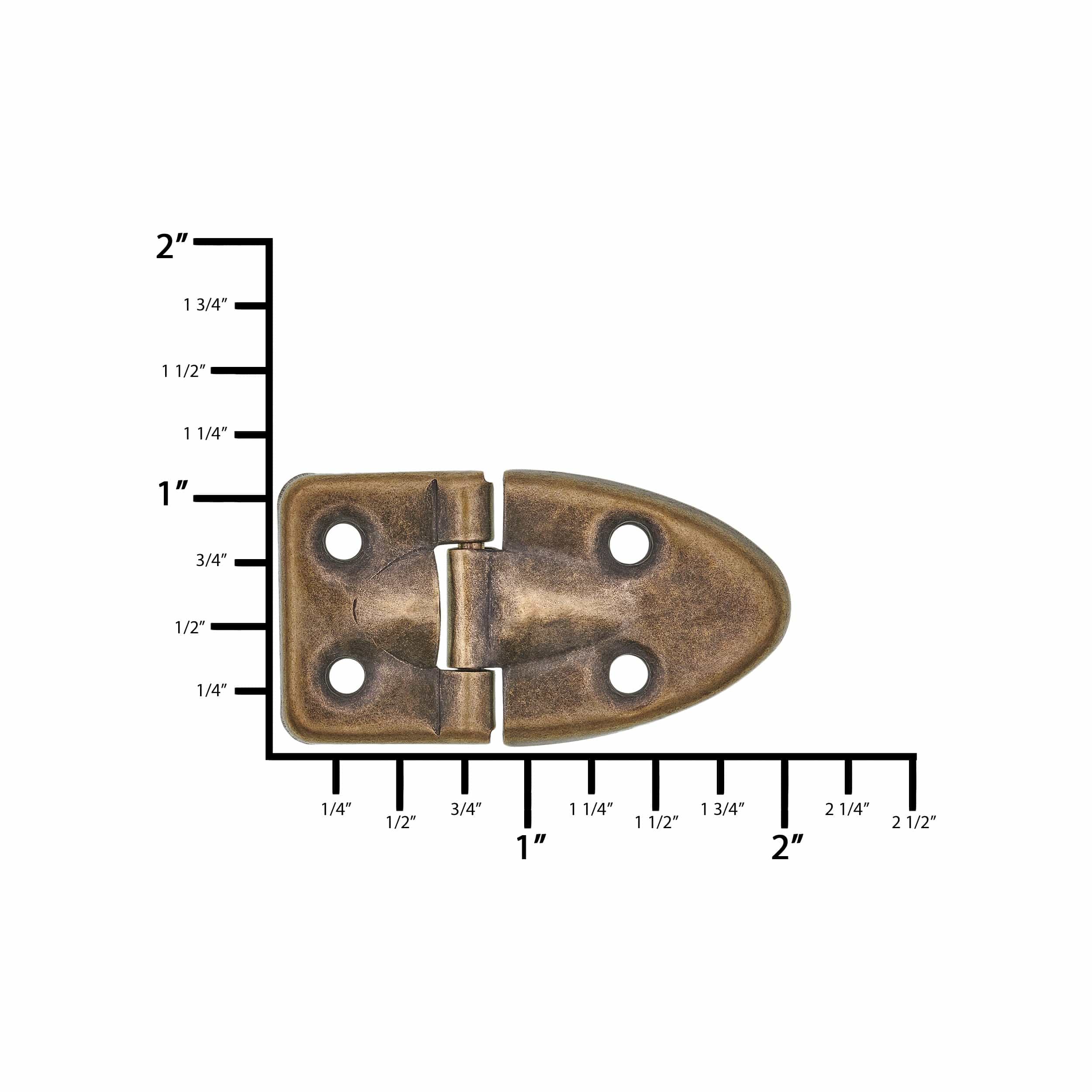 1" Antique Brass, Stop Hinge, Zinc Alloy - Image 5