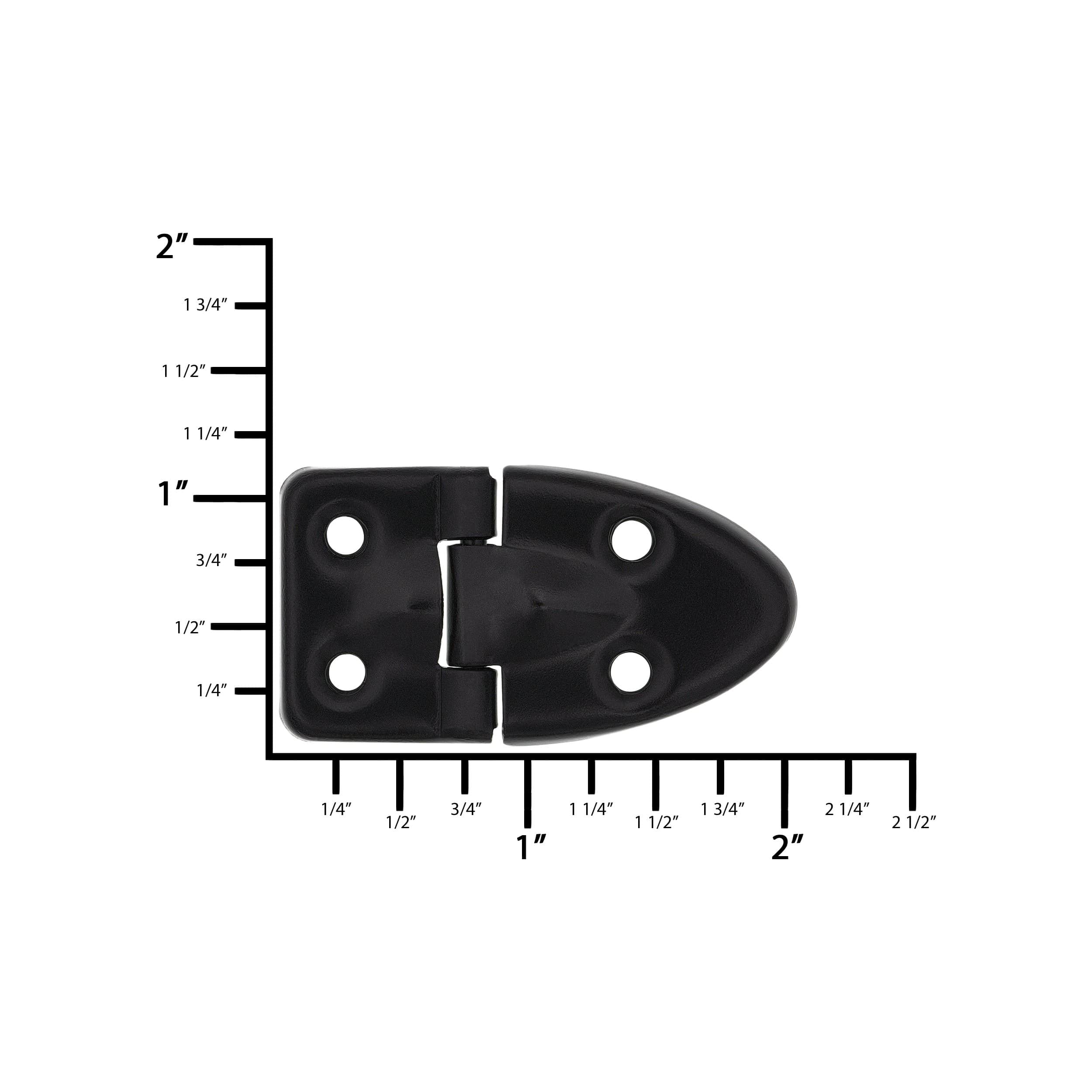 1" Black, Stop Hinge, Zinc Alloy - Image 5