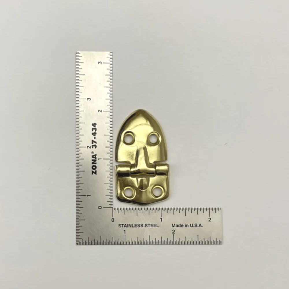 1" Brass, Concave Stop Hinge, Zinc Alloy - Image 4