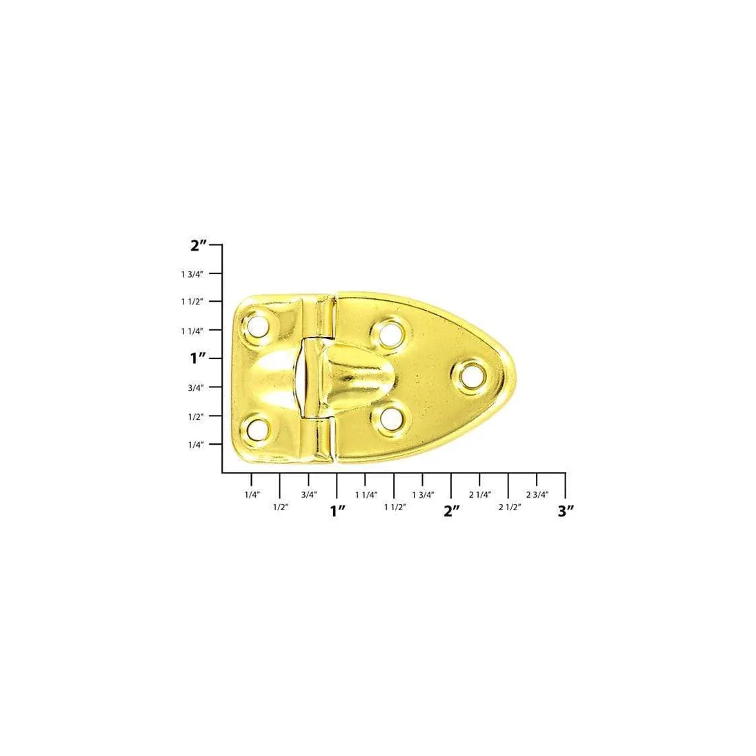1 1/2" Brass, Stop Hinge, Zinc Alloy - Image 2